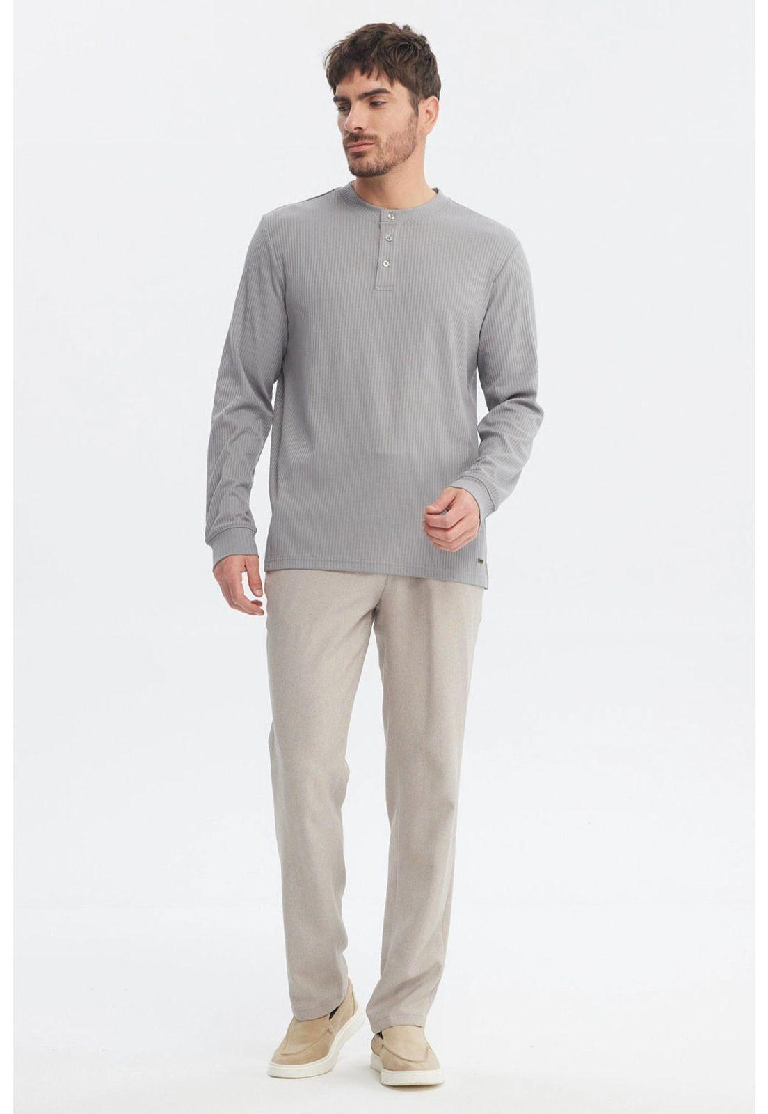 Polera Hombre Slim Gris - lll-3