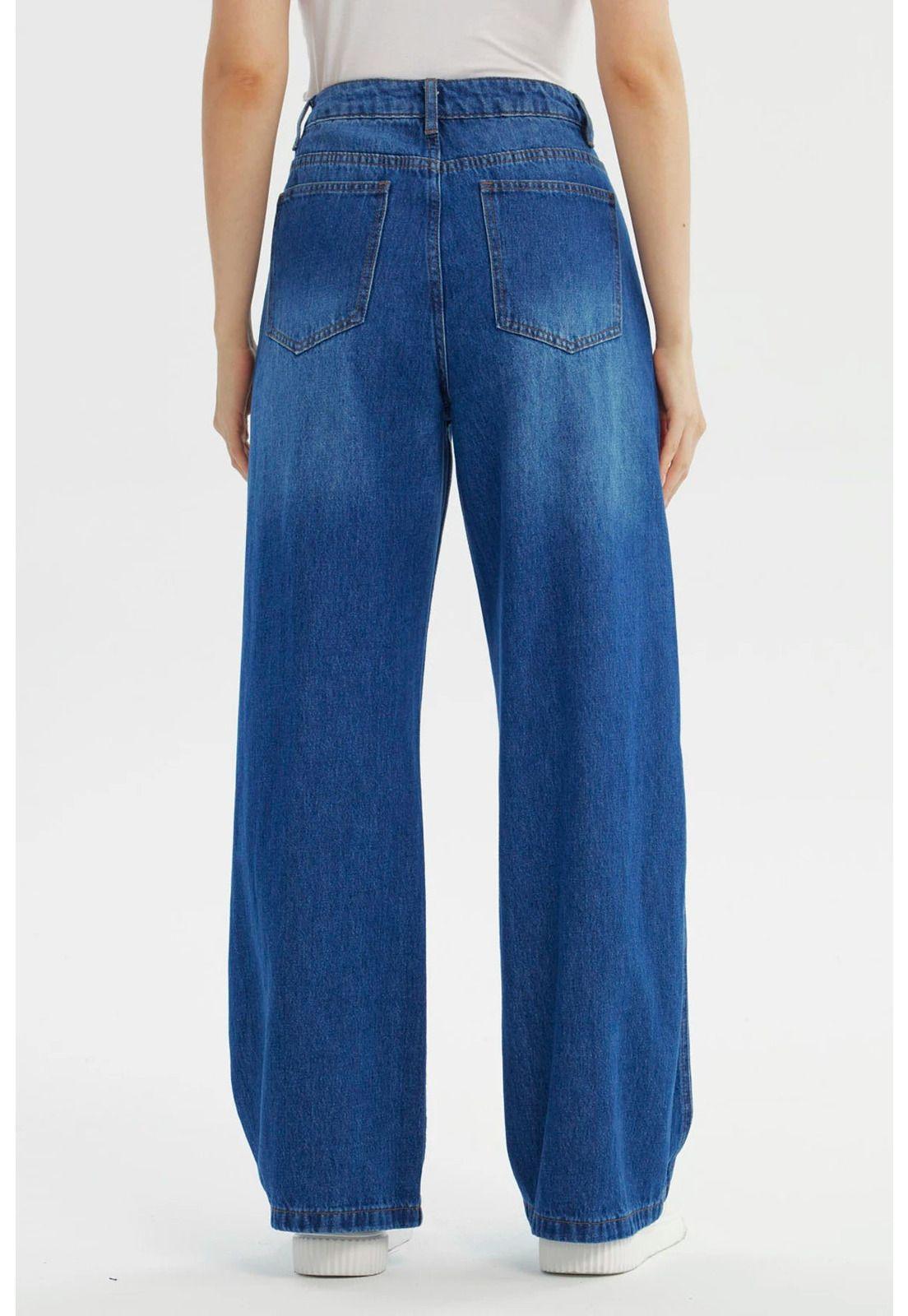 Jeans Mujer Calce Recto Azul - lX-2