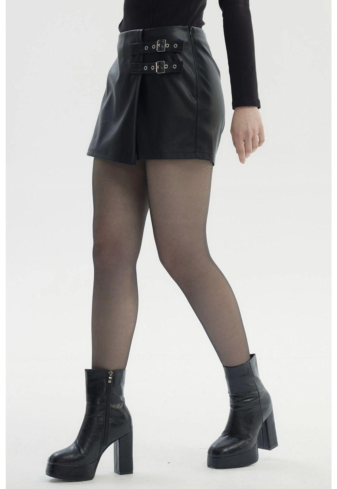 Falda Mujer Deobel Hebilla Negro-1