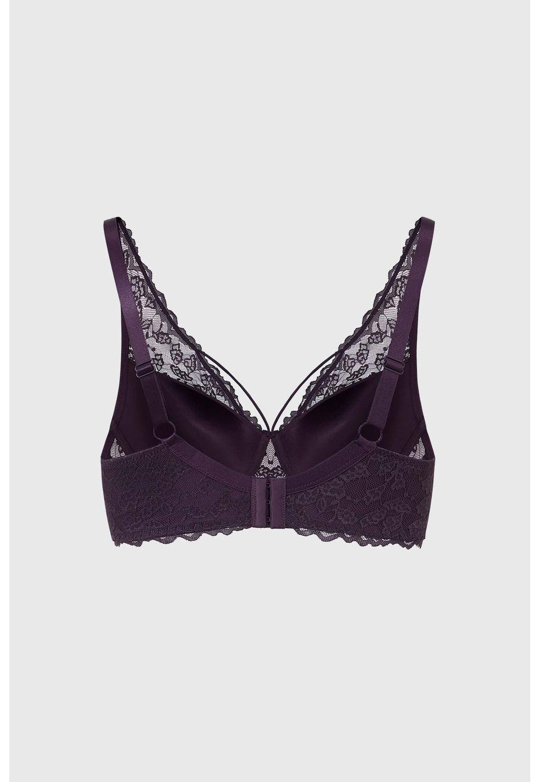 Sostén Mujer Copa Support Encaje Café Oscuro-1