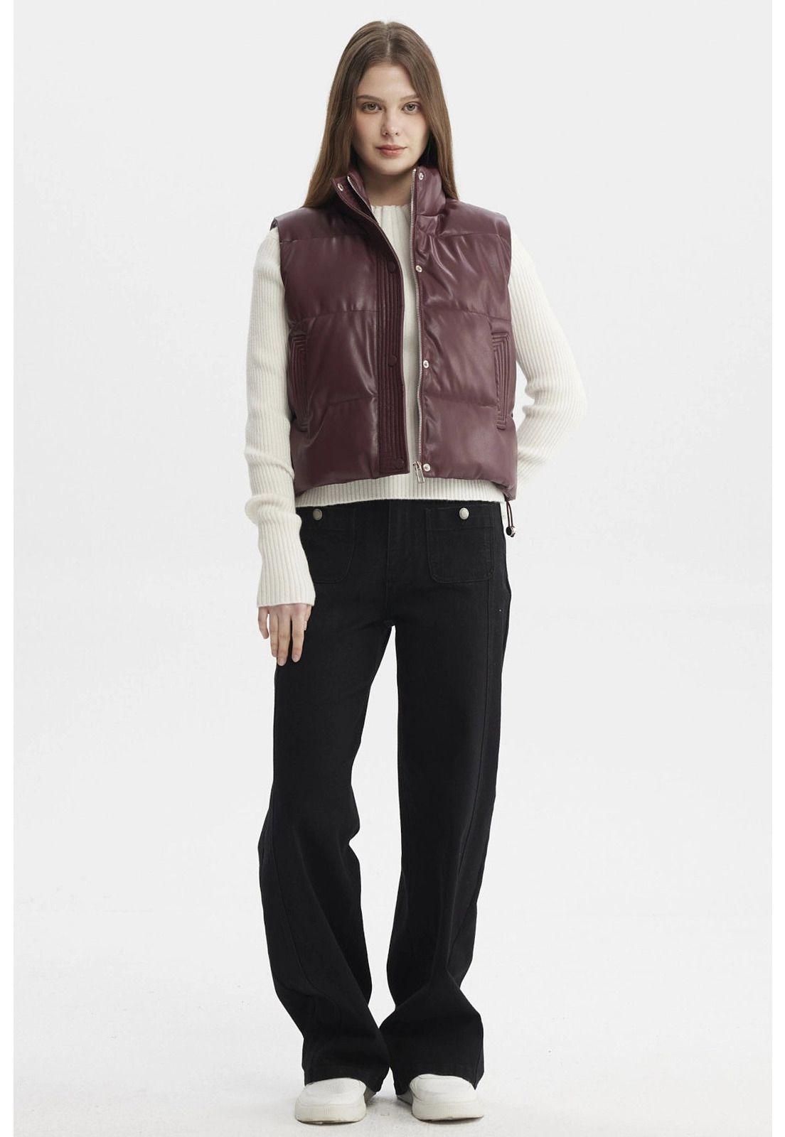 Parka Mujer Slim Rojo-3