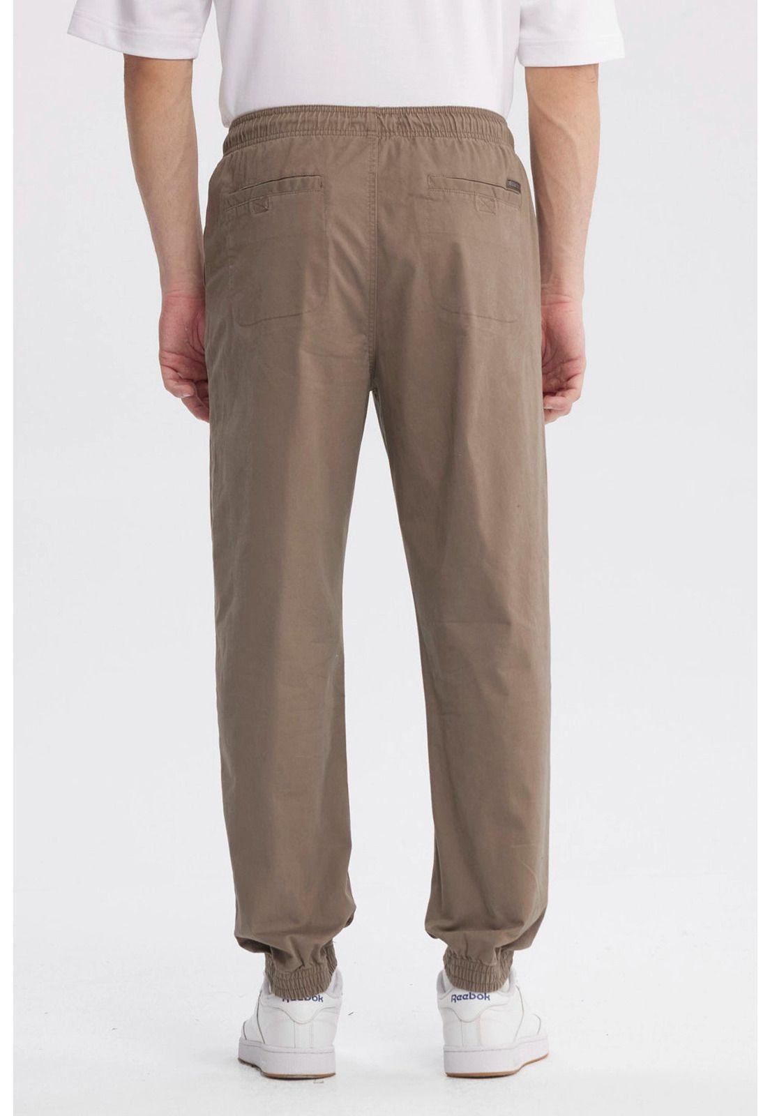 Pantalón Hombre Jogger Twill Kaki-2