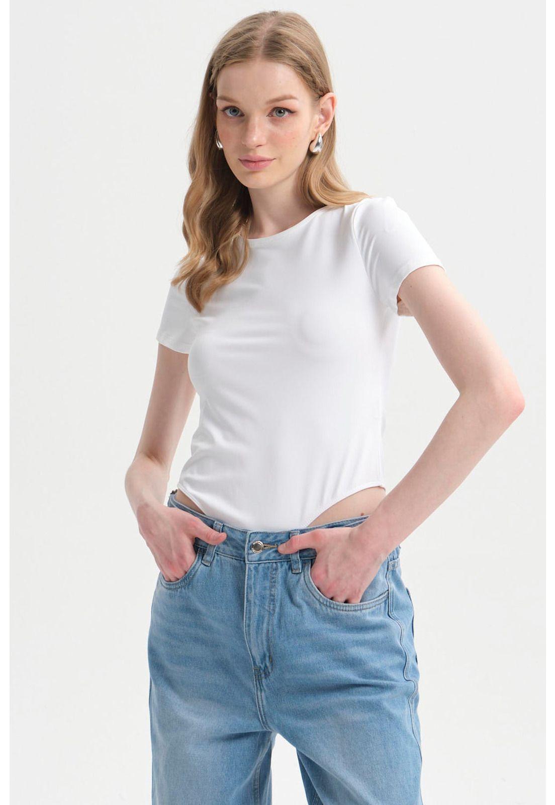Polera Mujer Body Liso Blanco-0