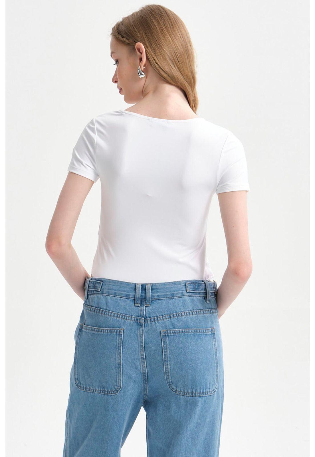 Polera Mujer Body Liso Blanco-2