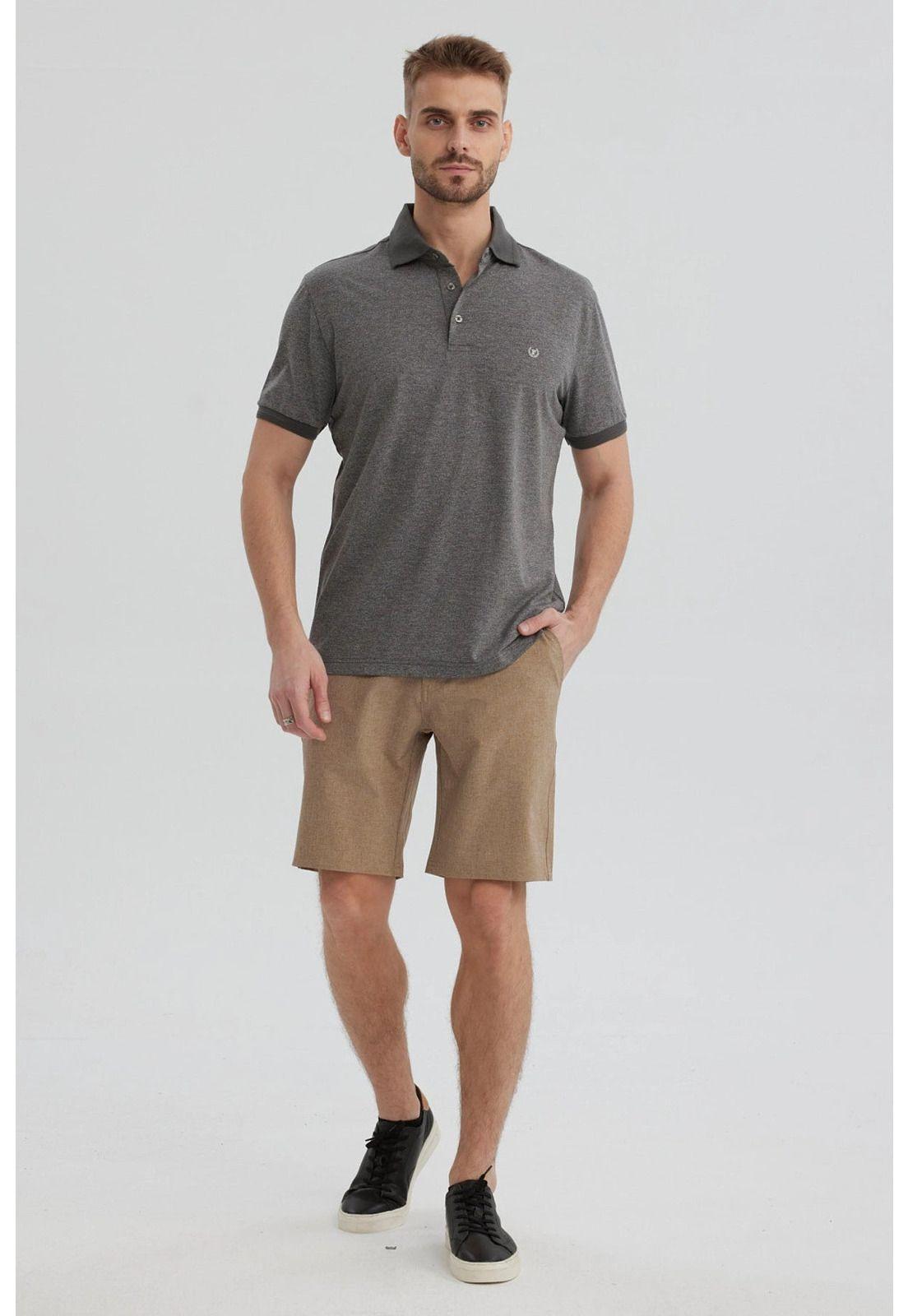 Polera Hombre Con Contraste Gris-3