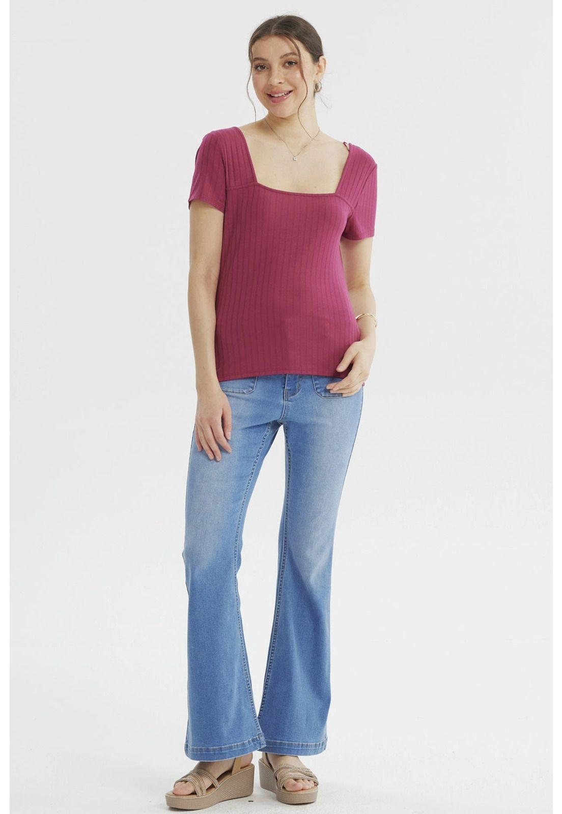 Polera Mujer Ajustado Fucsia-3