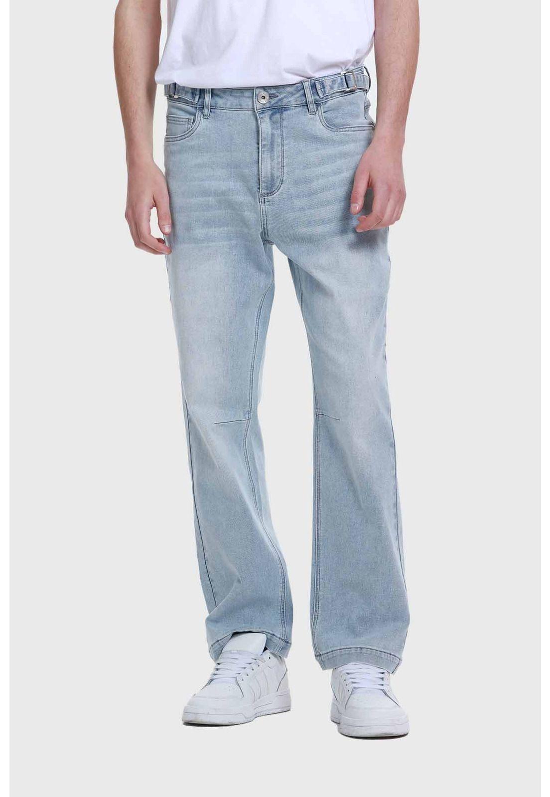 Jeans Hombre Straight Costura Azul-0