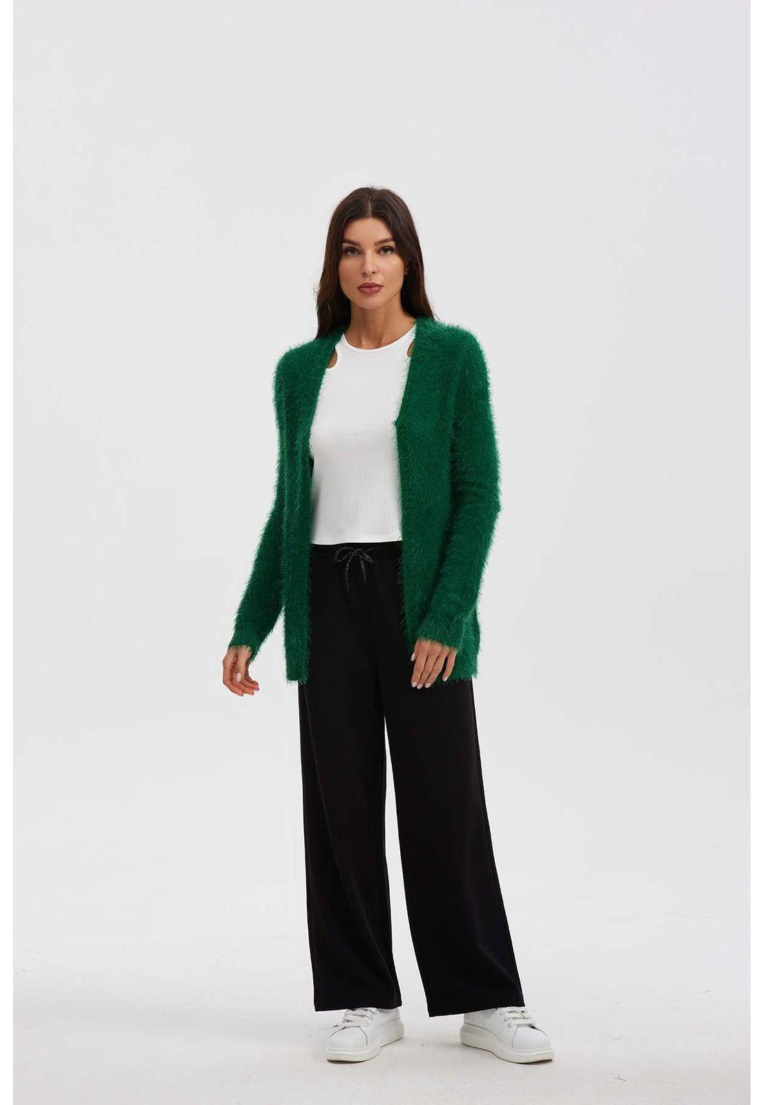 Chaleco Mujer Estilo Verde Botella-3