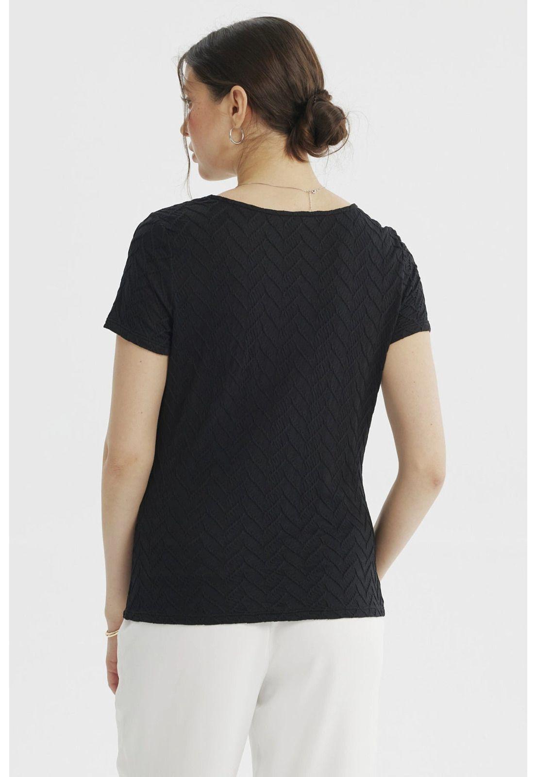 Polera Mujer Cuello Asimétrico Negro - ll-2