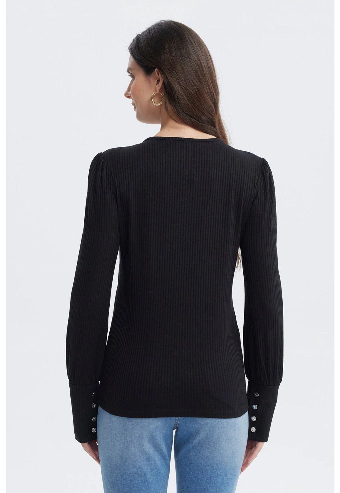 Polera Mujer Slim Negro - Vl-2