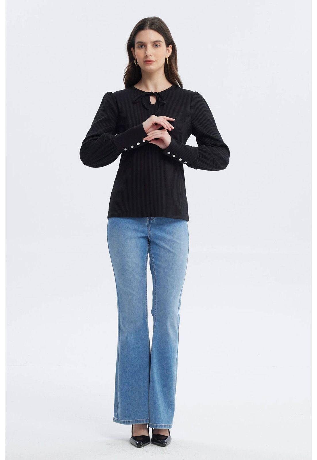 Polera Mujer Slim Negro - Vl-3