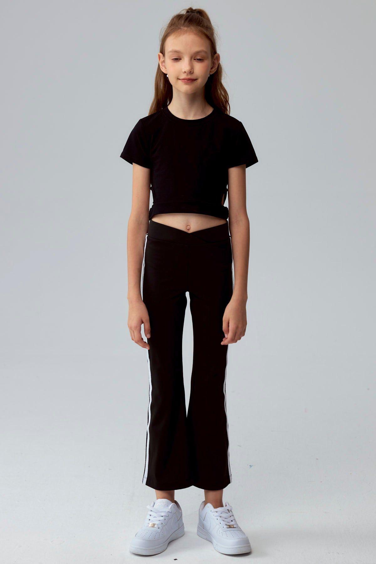 Polera Niña Argolla Costado Negro-3