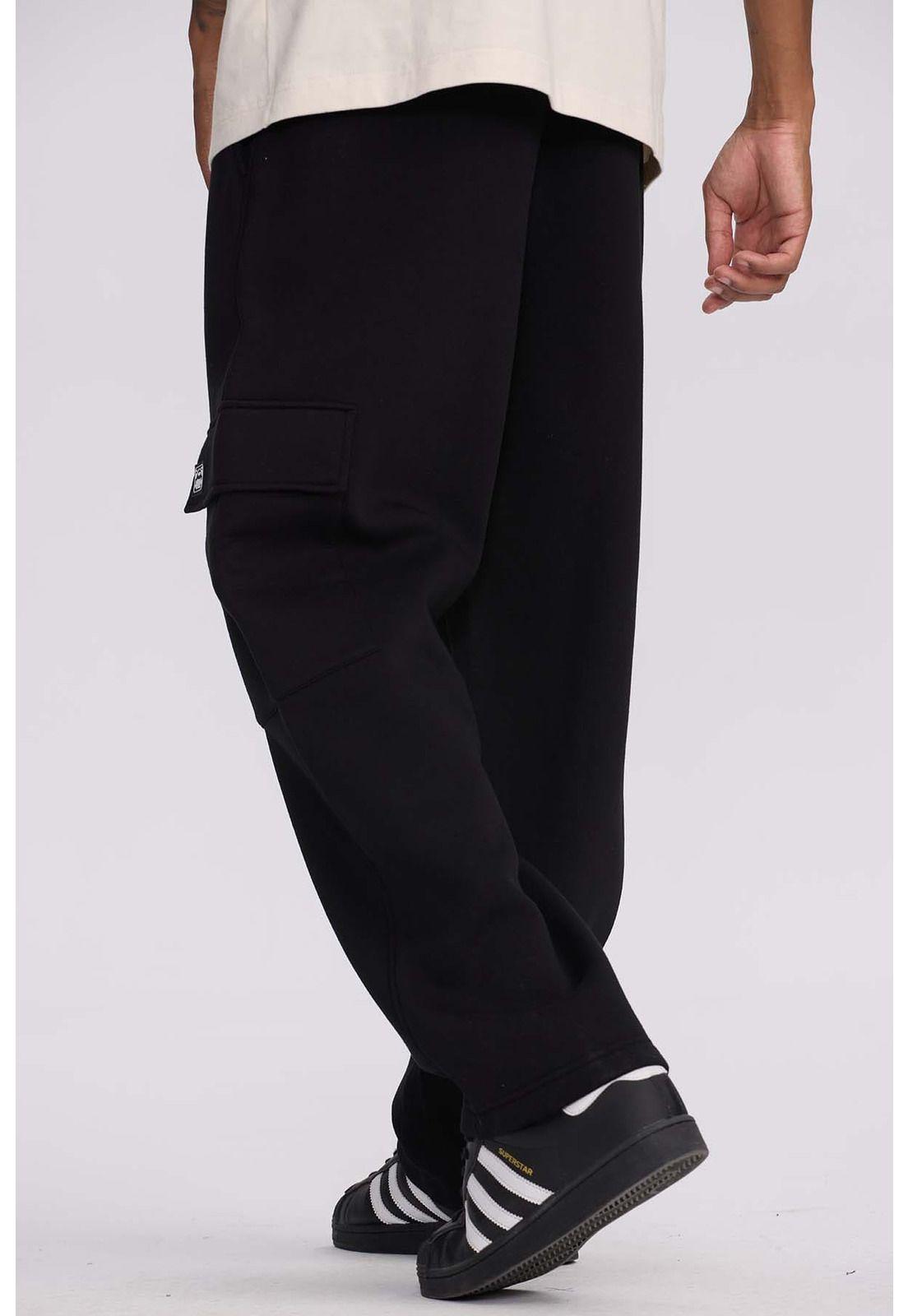 Pantalón Buzo Hombre Cargo Negro-2