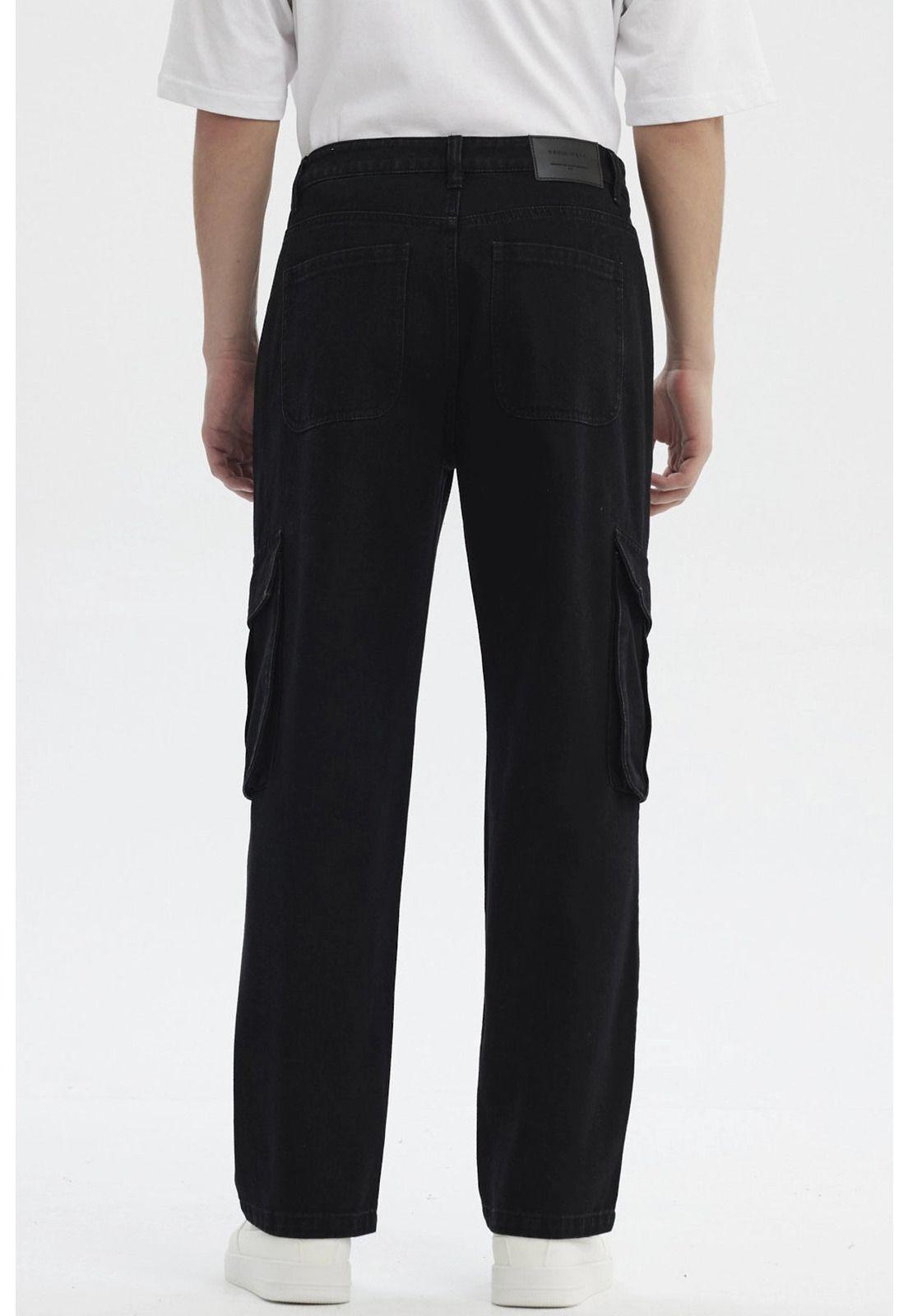 Jeans Hombre Straight Negro - ll-2
