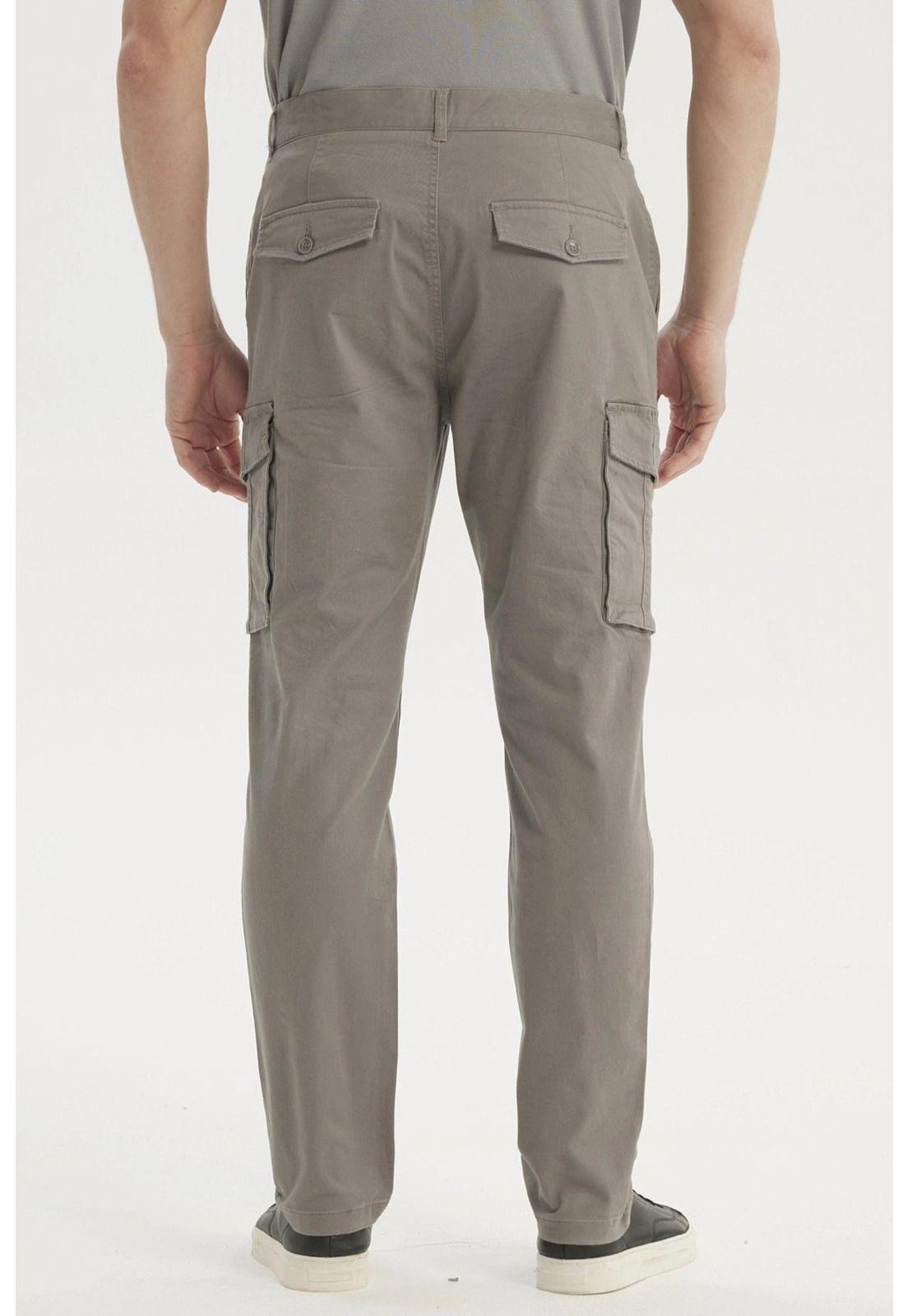 Pantalón Hombre Cargo Slim Fit Gris-2
