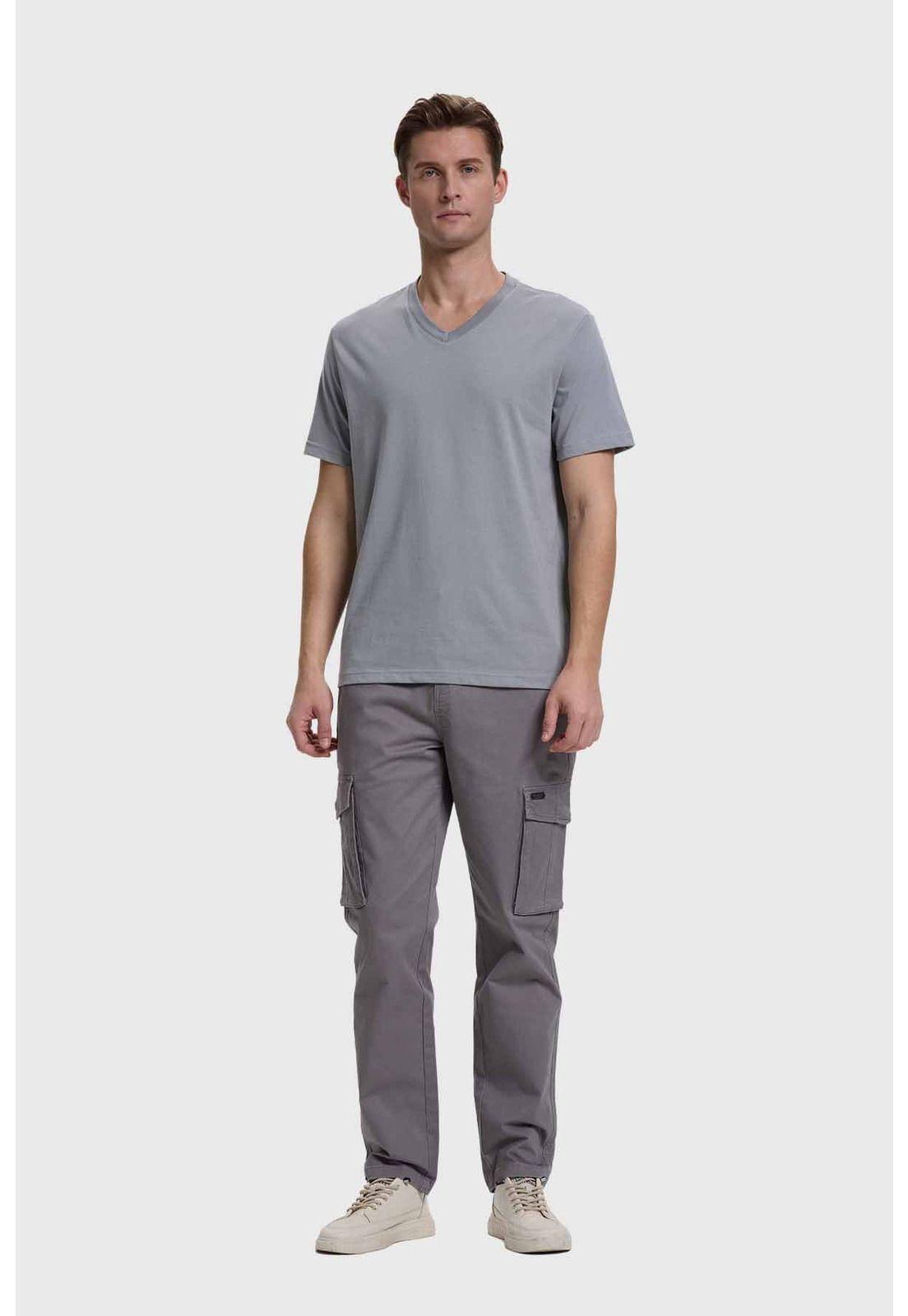 Polera Hombre Casual Básica Gris-3