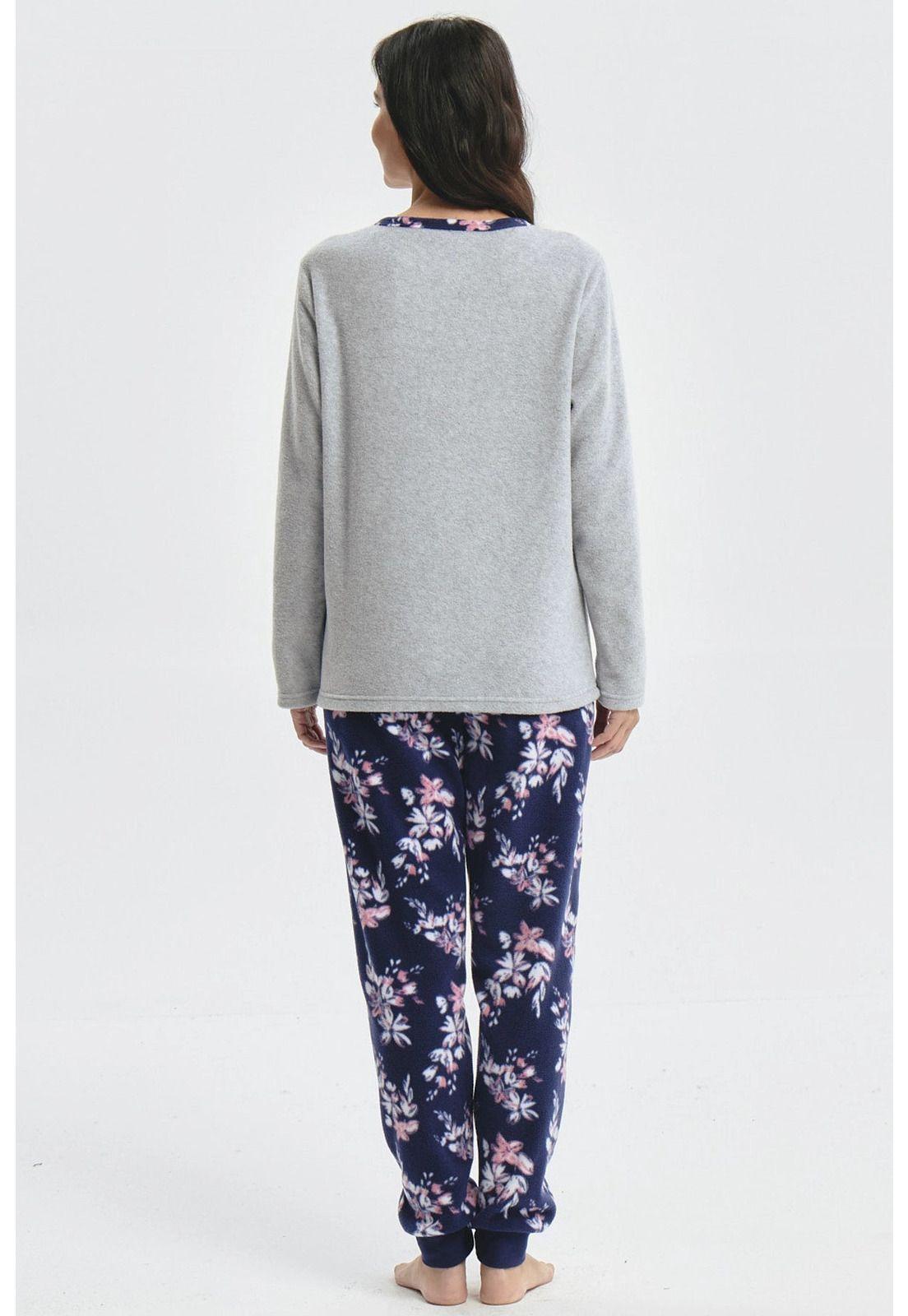 Pijama Mujer Pijama Polera Y Pantalón Gris - lll-2