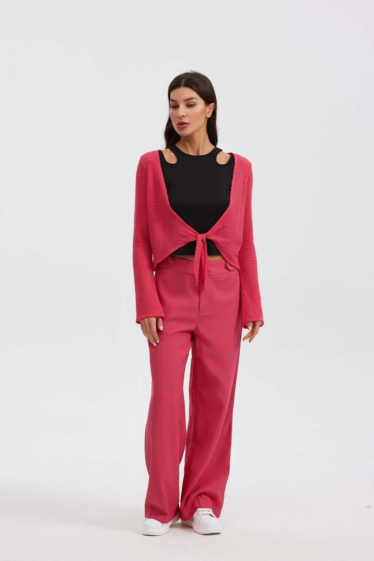 Polera Mujer Estilo Tapado Fucsia-2