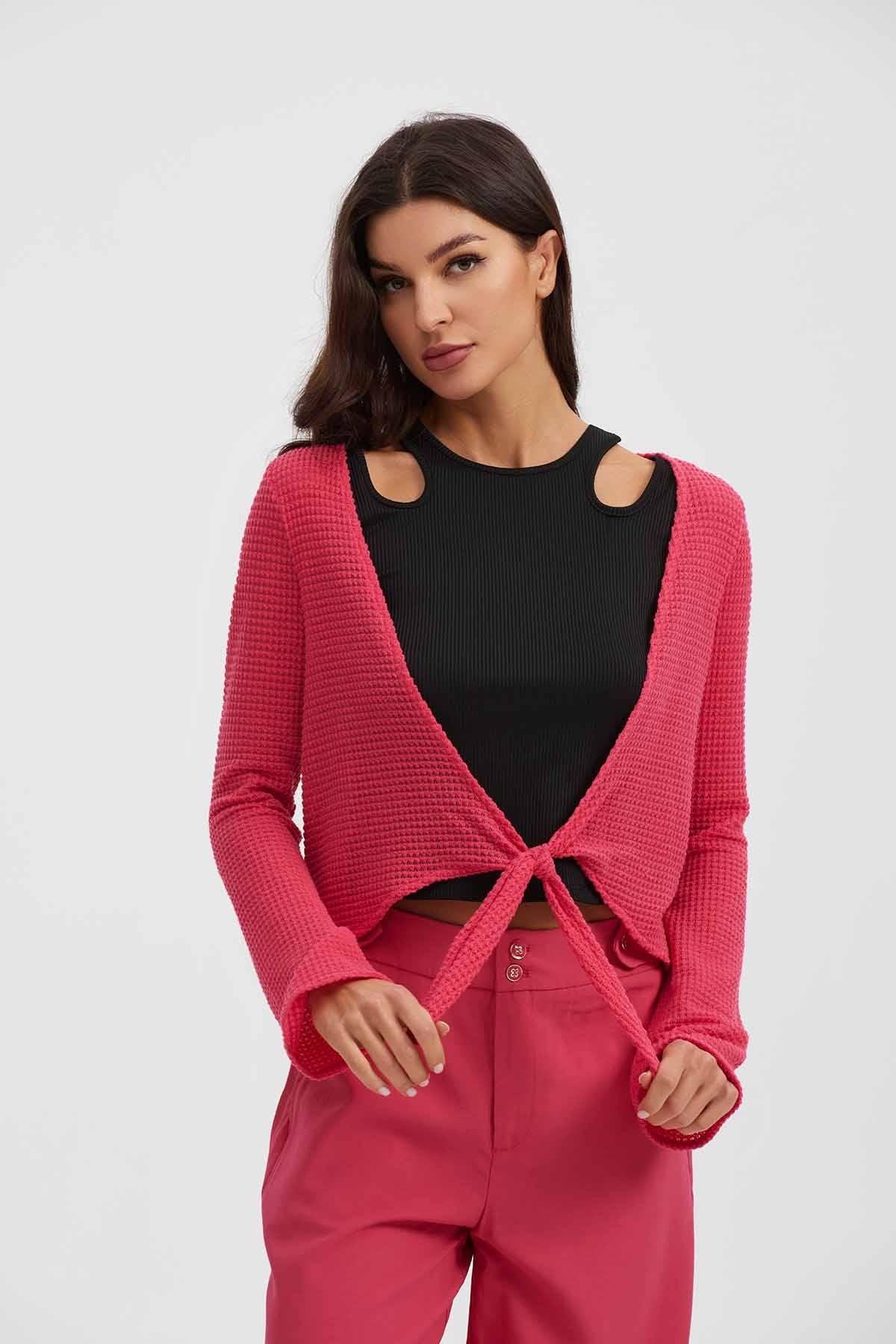 Polera Mujer Estilo Tapado Fucsia-3