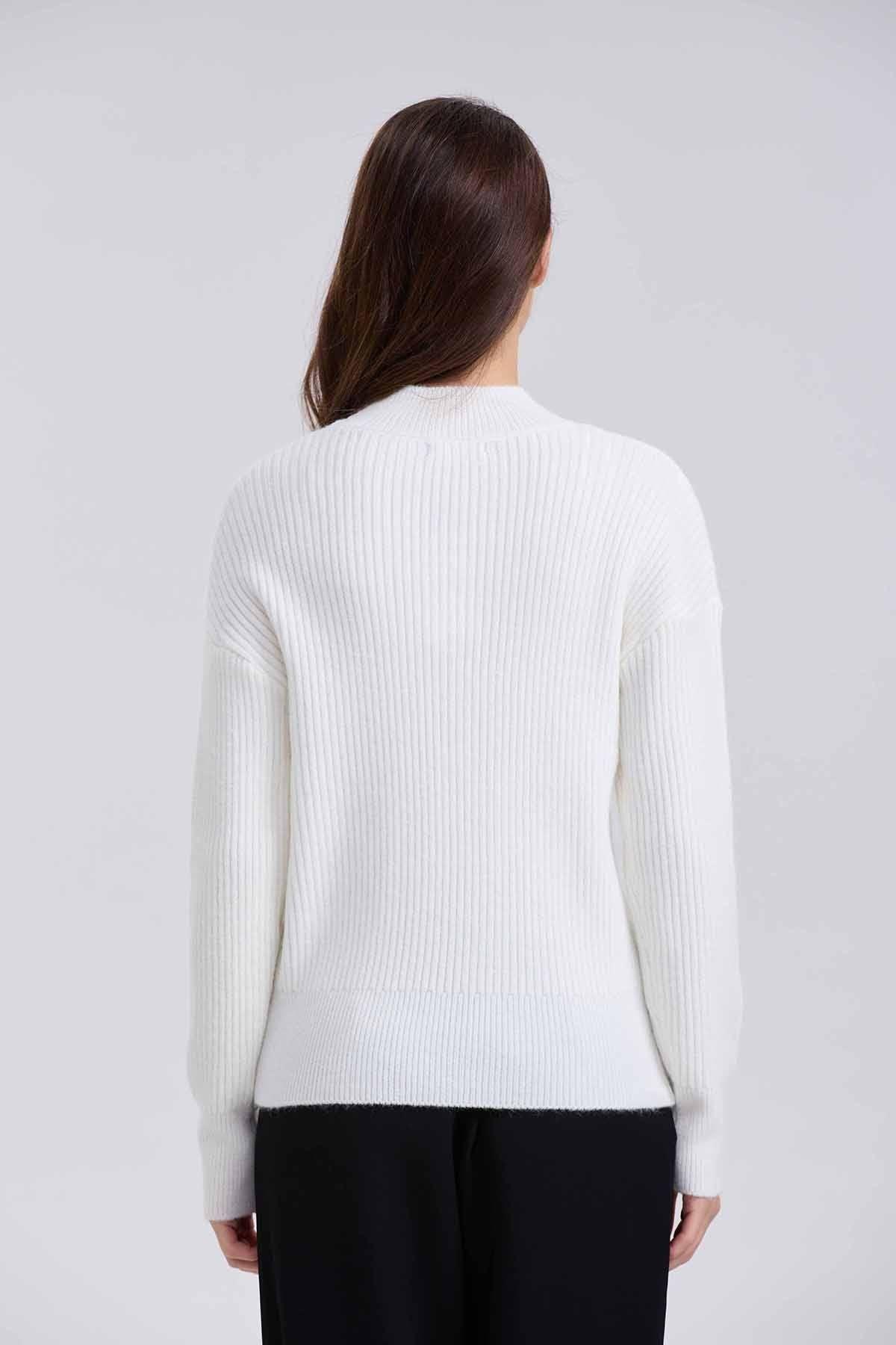Sweater Mujer Chenille Crudo-2