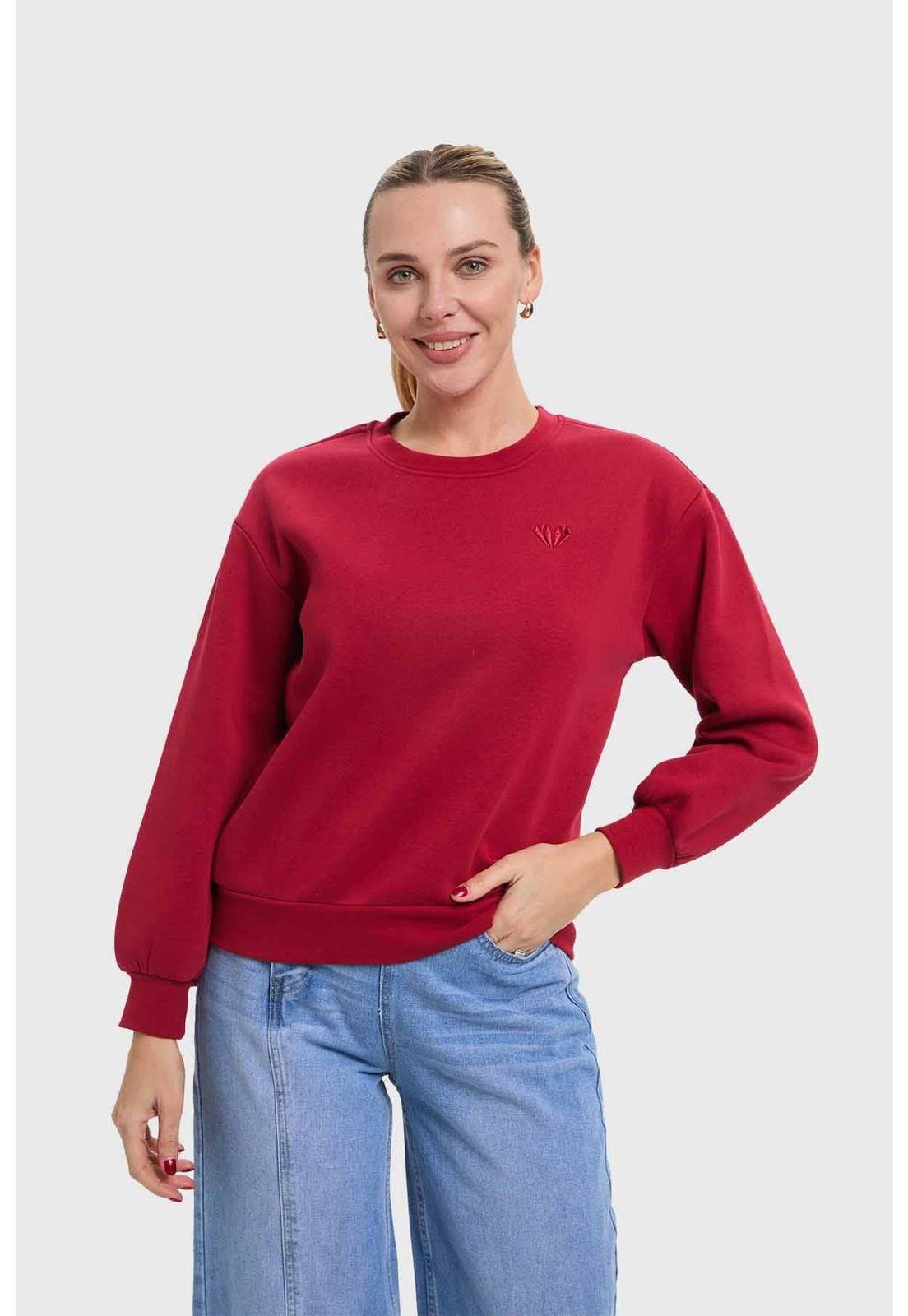 Polerón Mujer Rojo-0