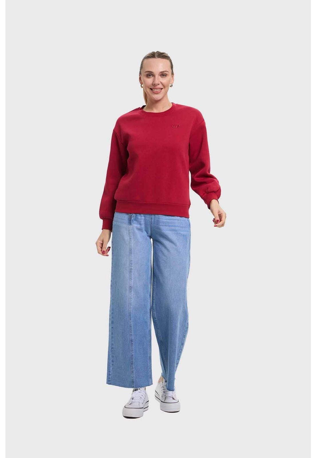 Polerón Mujer Rojo-3