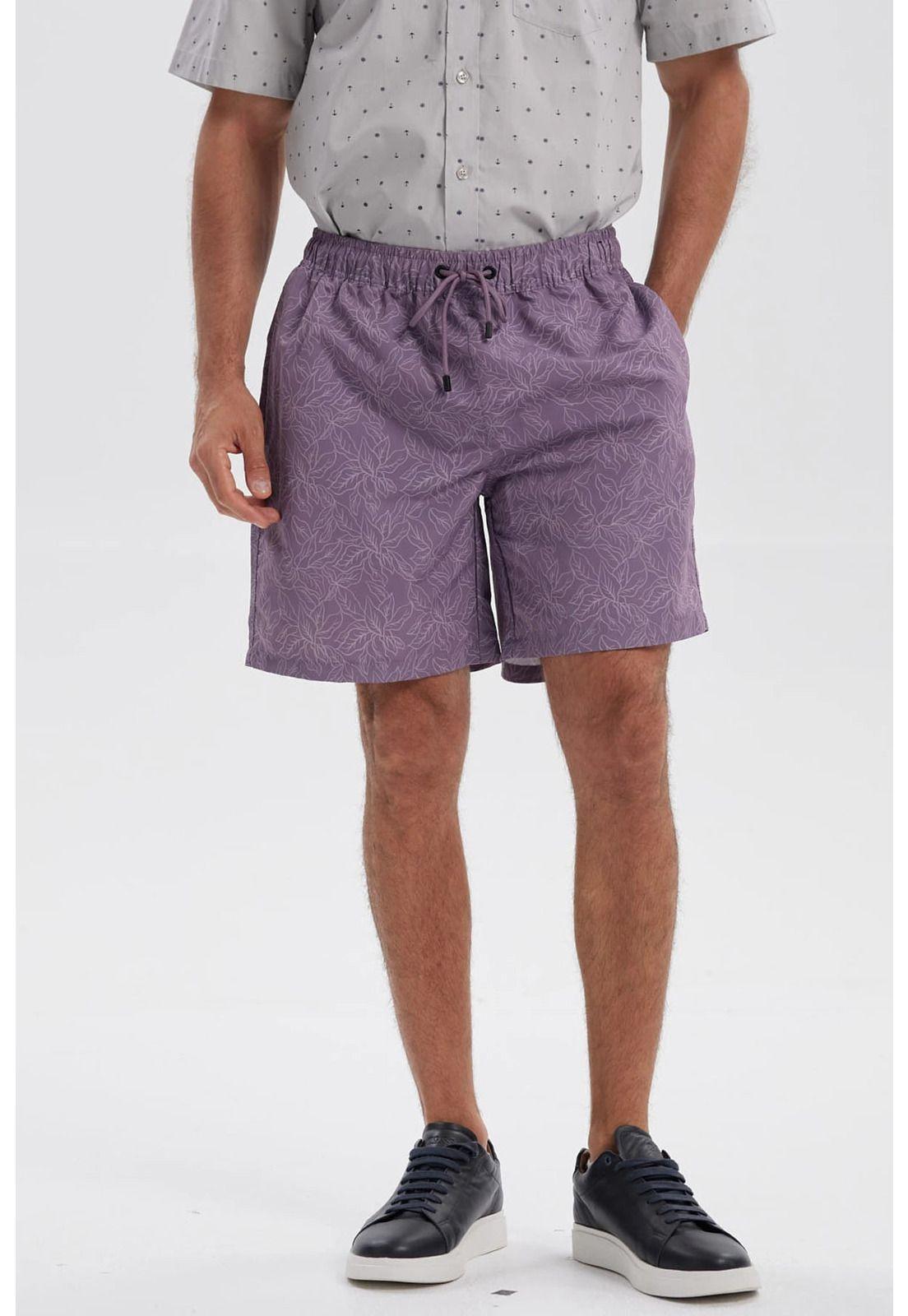 Short De Baño Hombre Print Lila-0