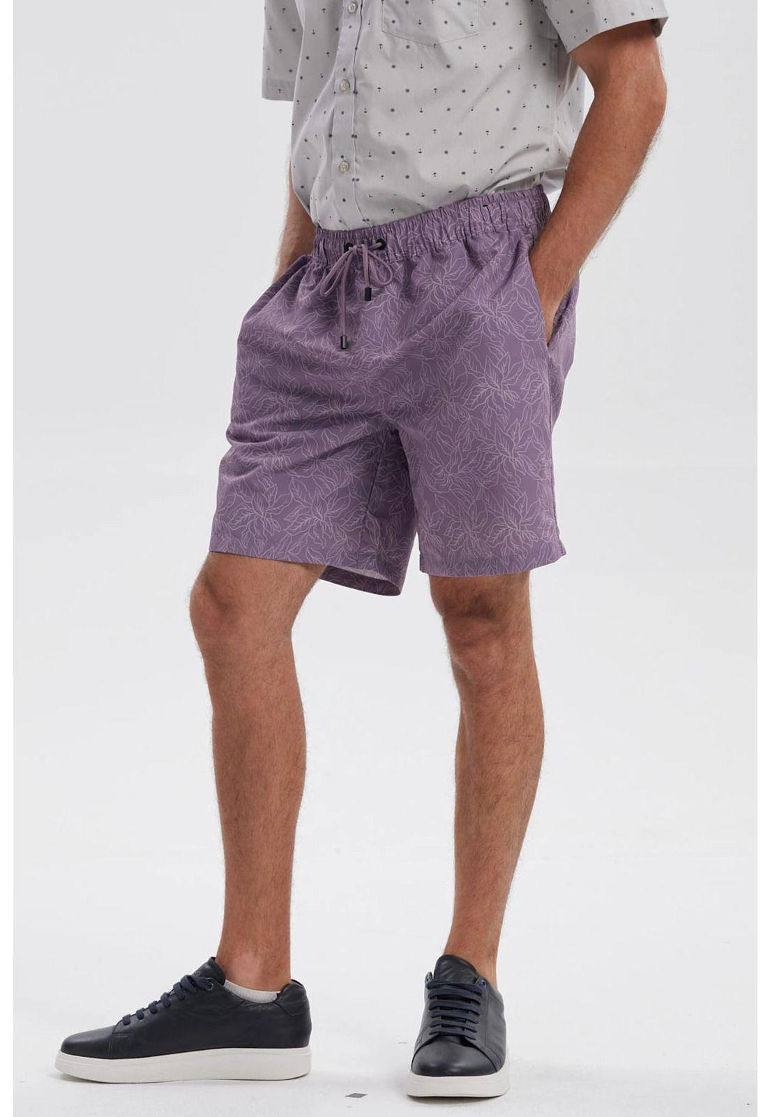 Short De Baño Hombre Print Lila-1