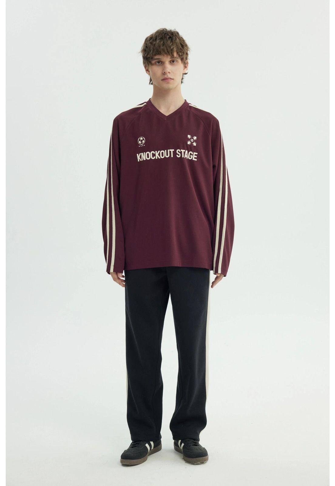 Polera Hombre Oversize Burdeo - V-3