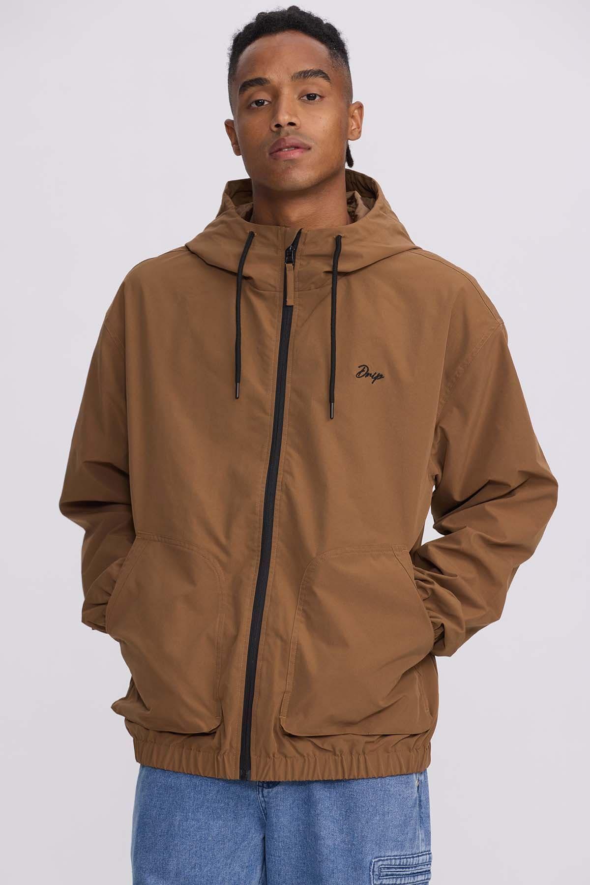 Chaqueta Hombre Cortaviento Camel II-0