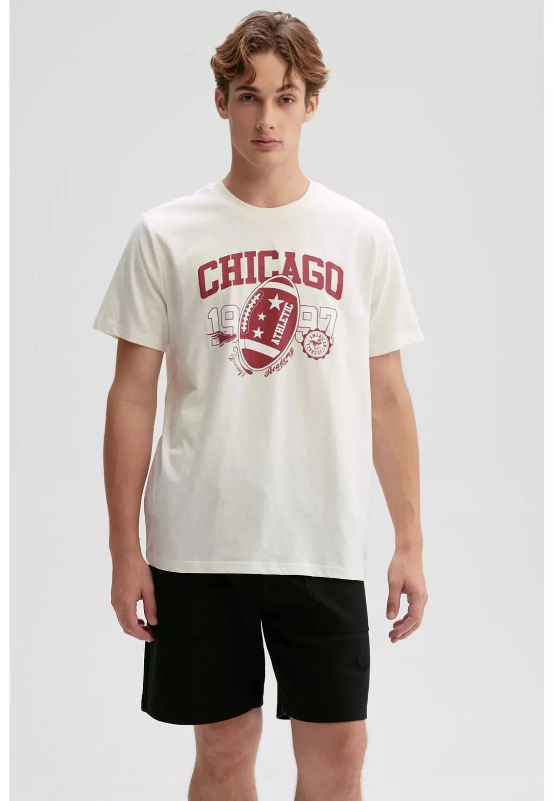 Polera Hombre Print Posicional Beige - lV-0