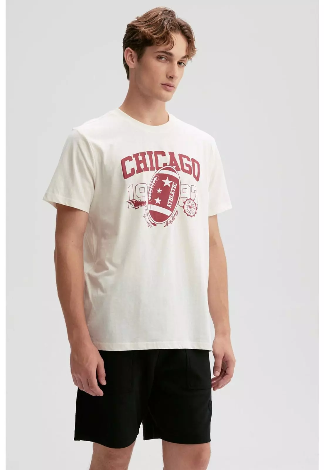 Polera Hombre Print Posicional Beige - lV-1