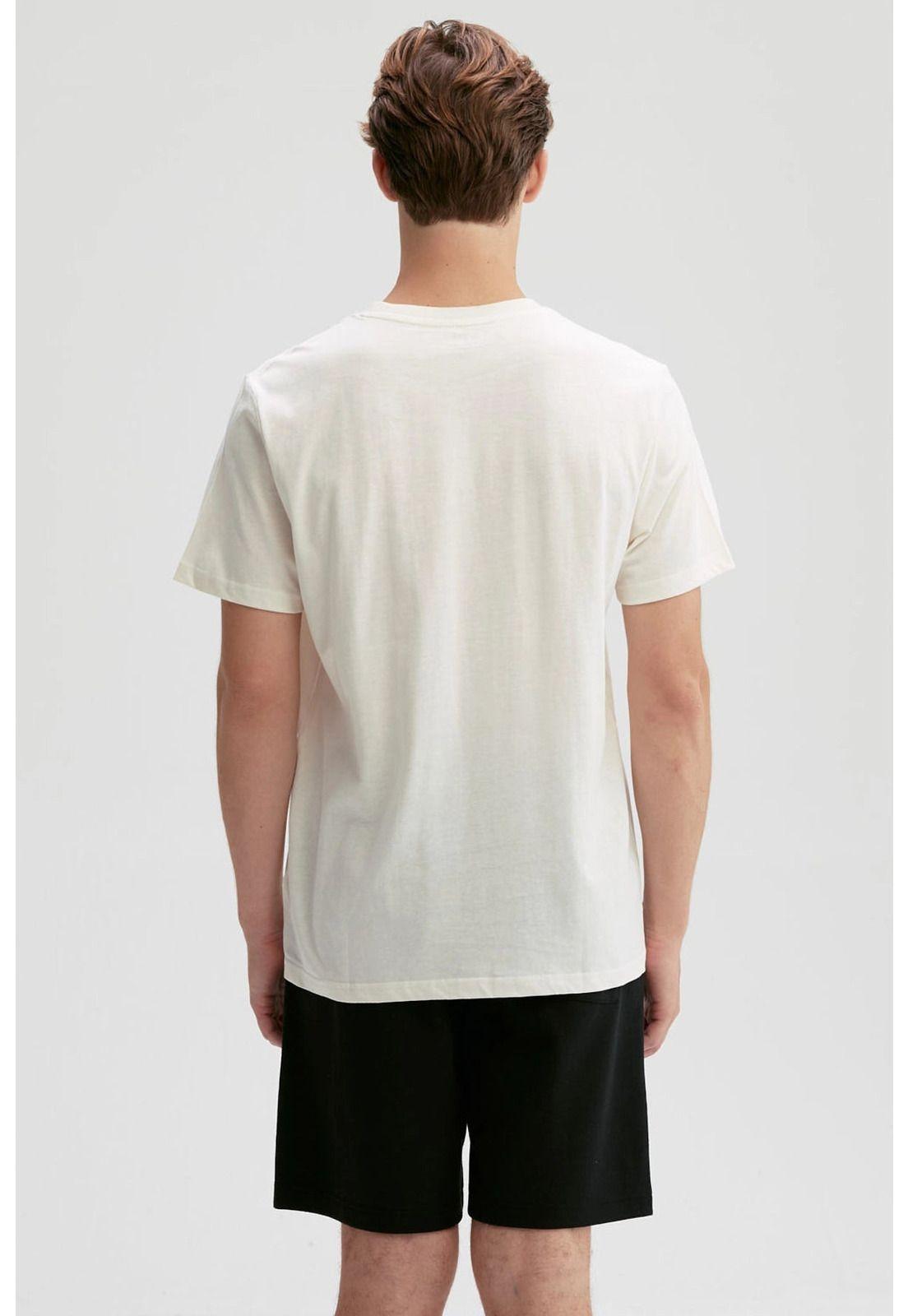 Polera Hombre Print Posicional Beige - lV-2