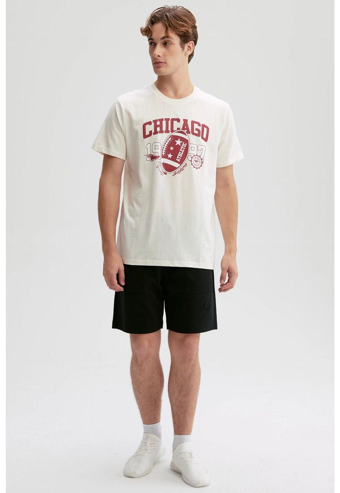 Polera Hombre Print Posicional Beige - lV-3