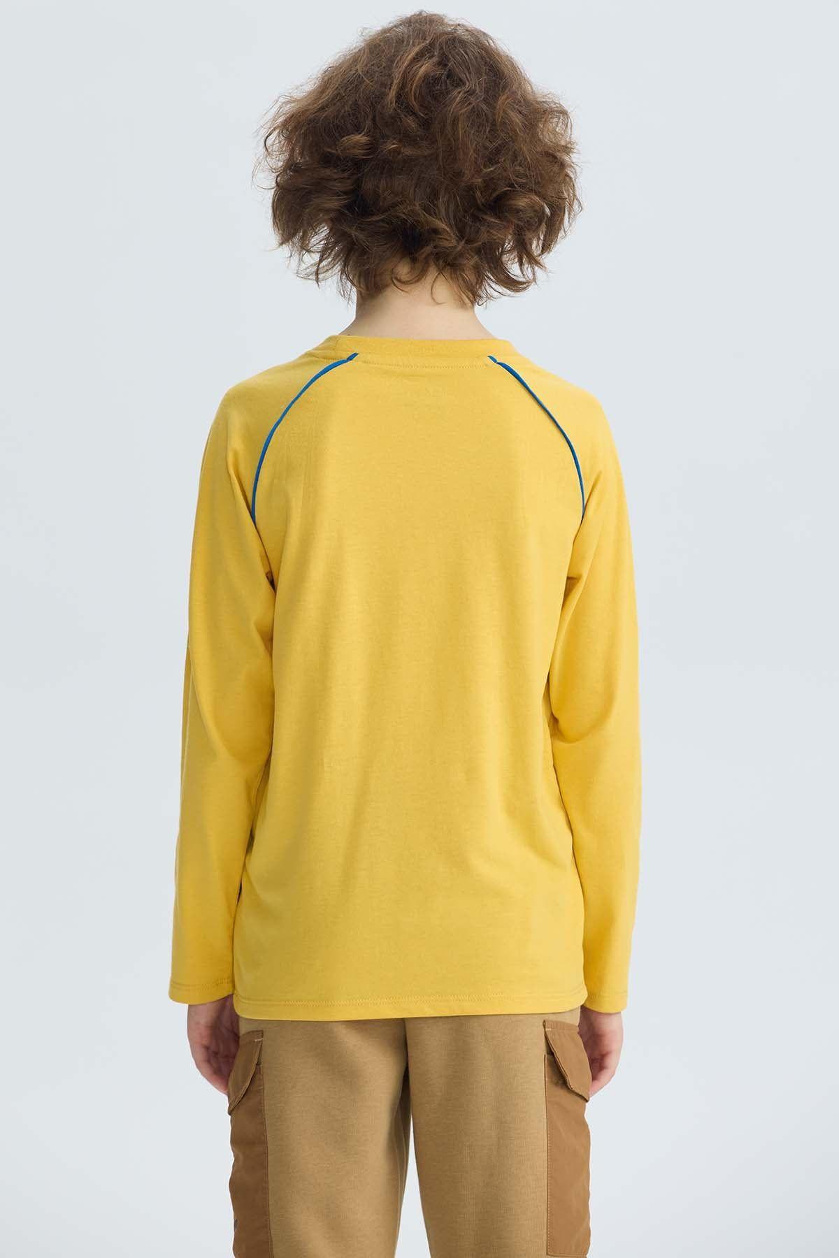 Polera Niño Print Relieve Amarillo-2