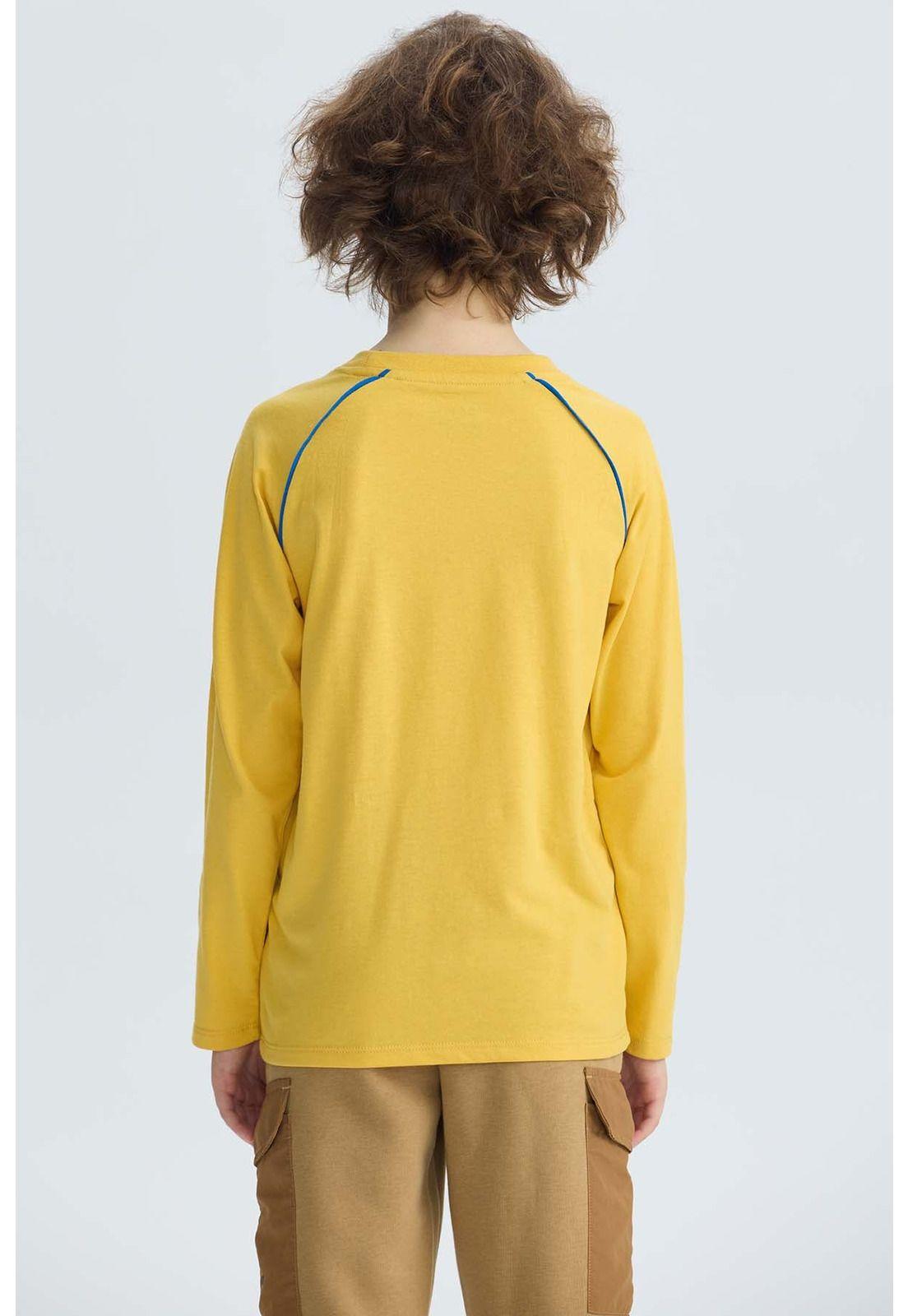 Polera Niño Print Relieve Amarillo-2