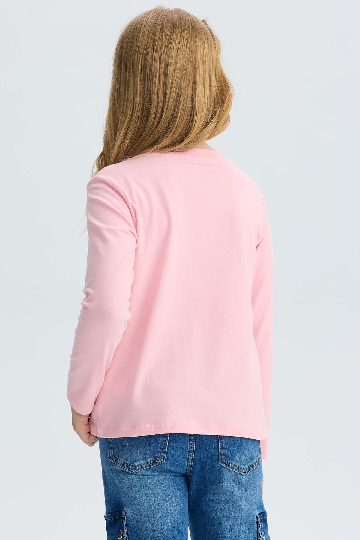 Polera Niña Lentejuelas Rosado-2