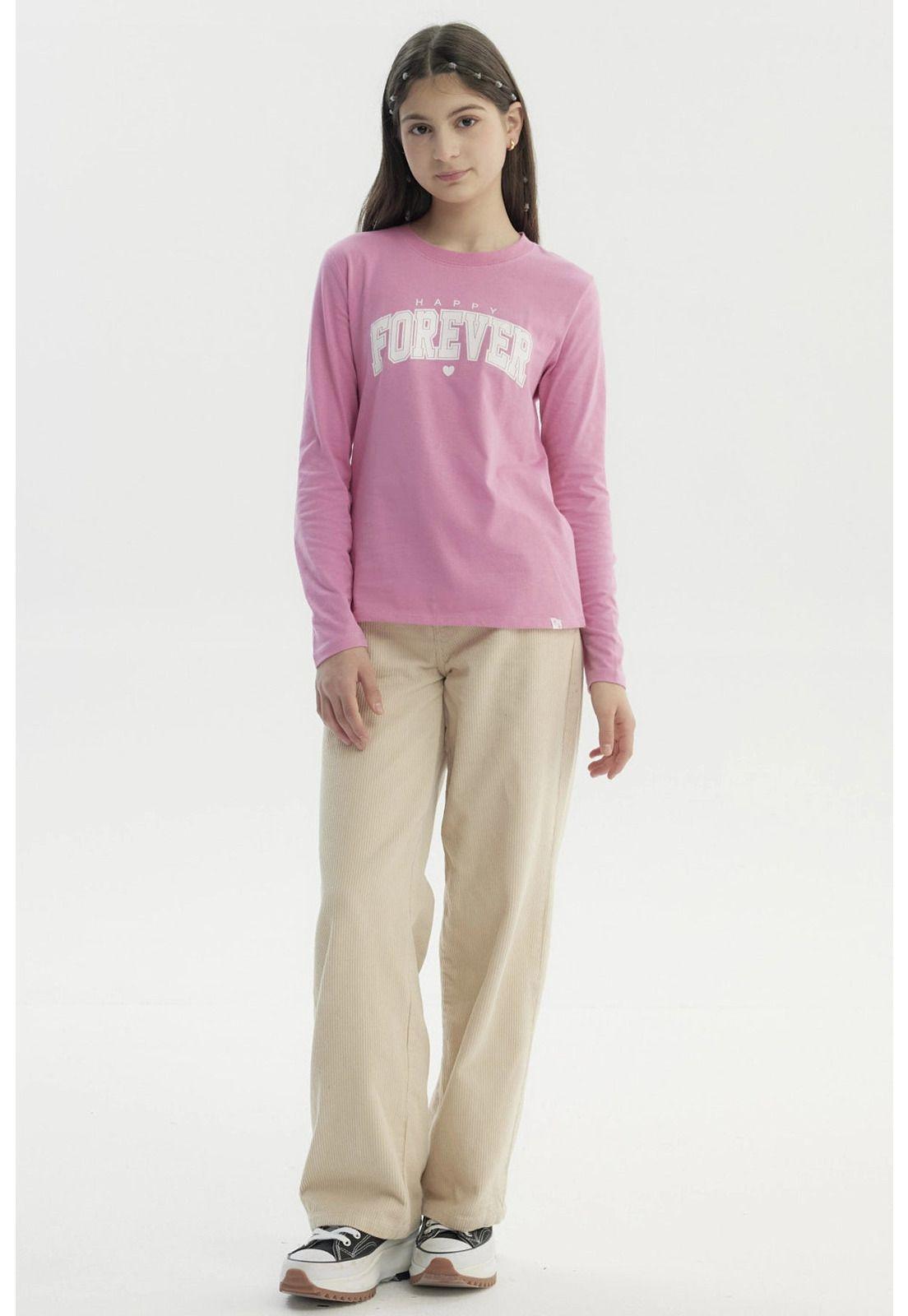 Polera Niña Básica Teen Rosado - ll-3