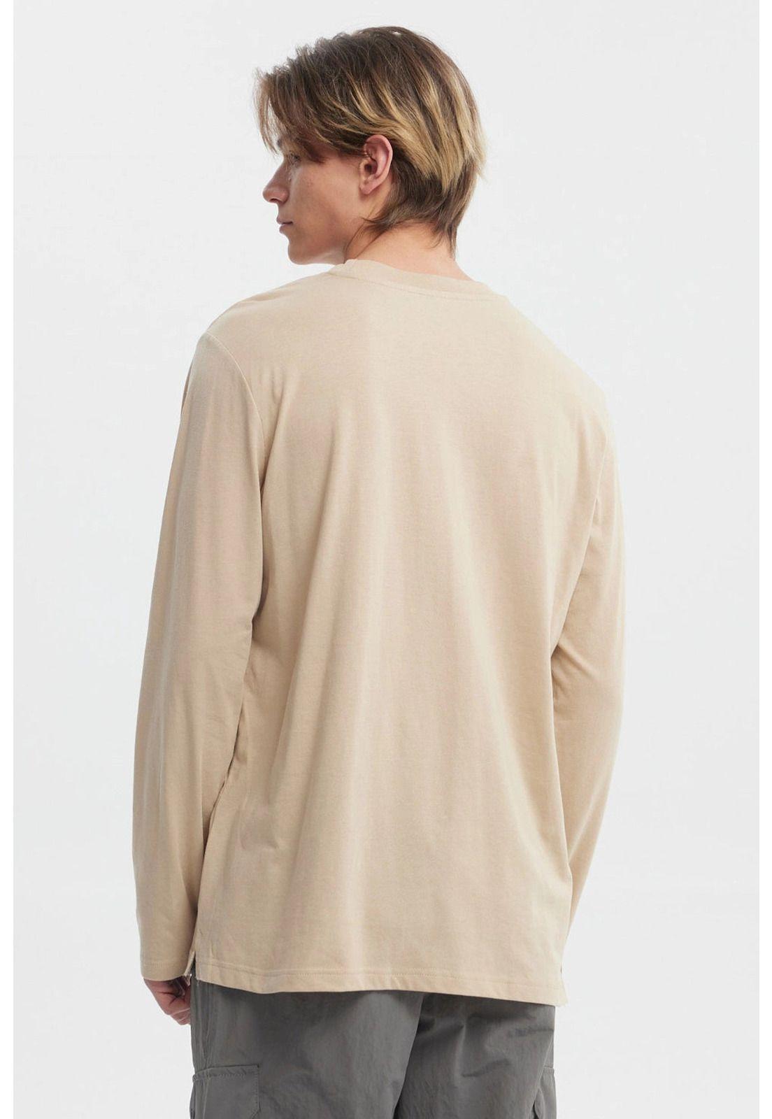 Polera Hombre Print Frontal Beige Oscuro-2