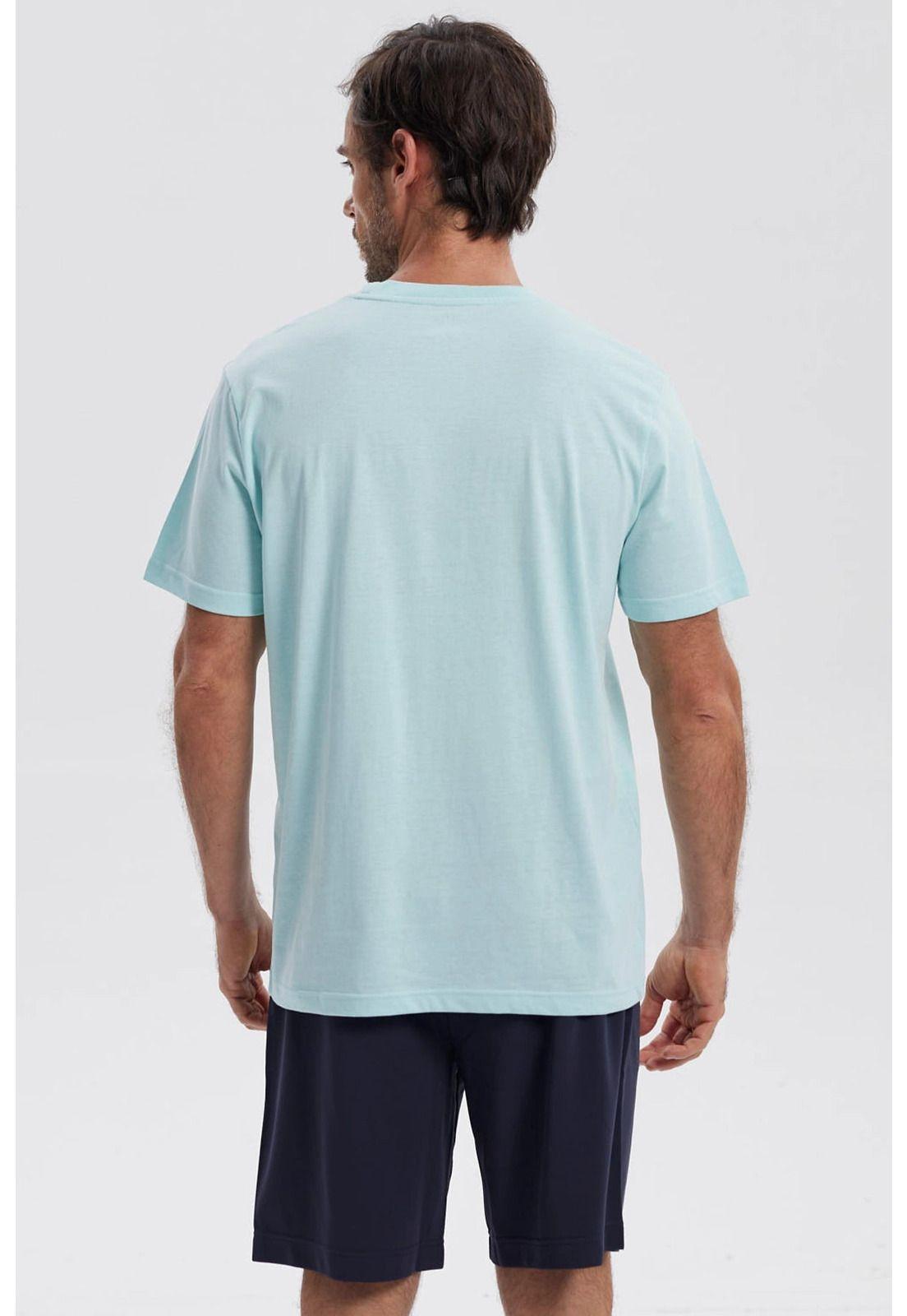 Polera Hombre Básica Con Bolsillo Verde Claro-2