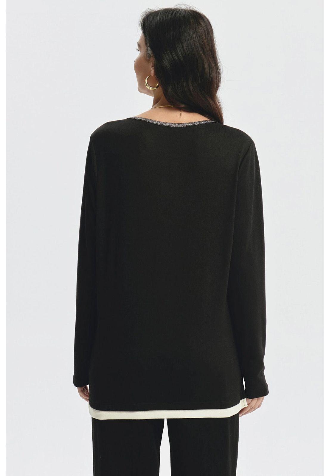Sweater Mujer Slim Negro - ll-2