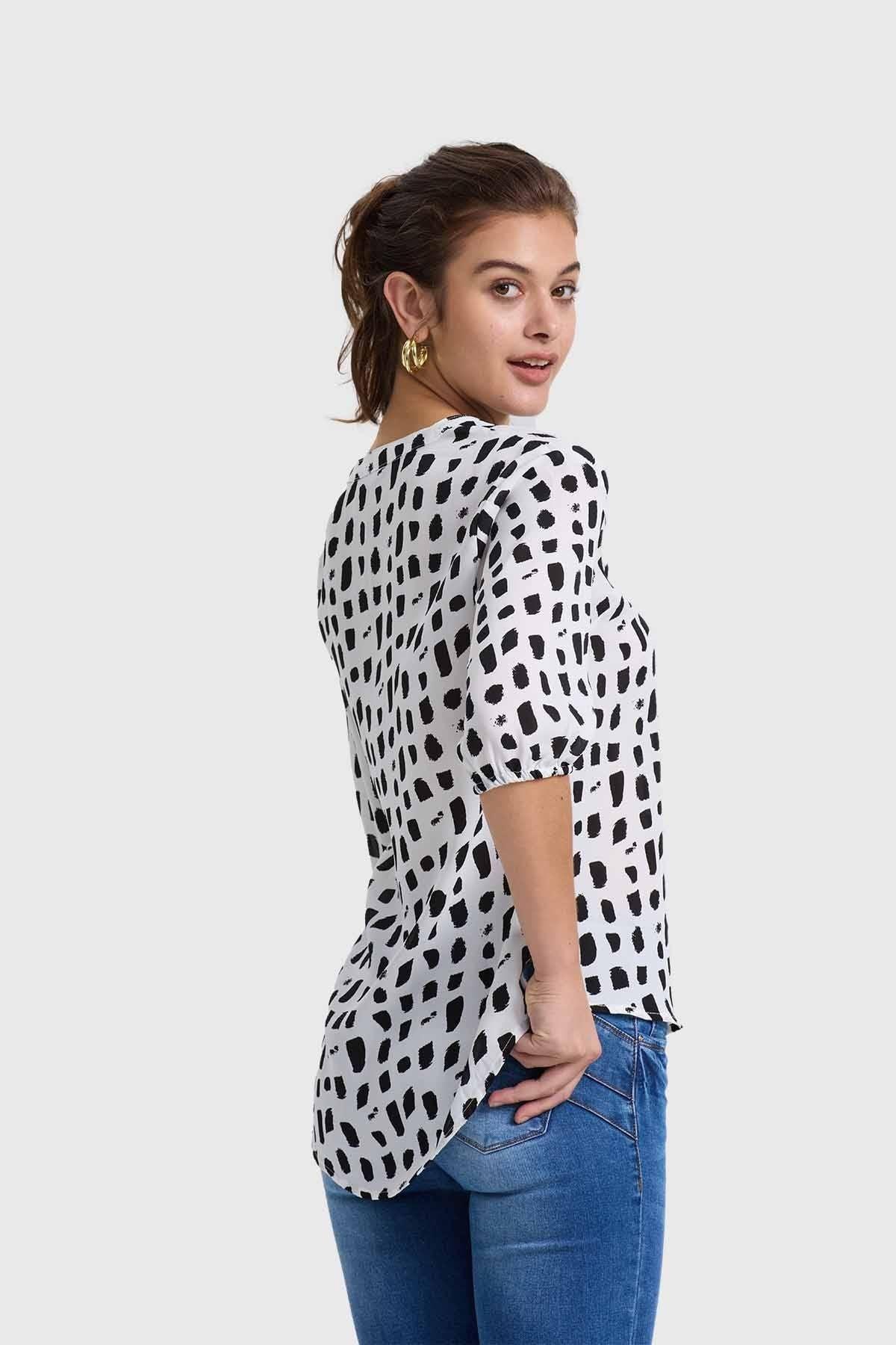 Blusa Mujer Print Crudo-2