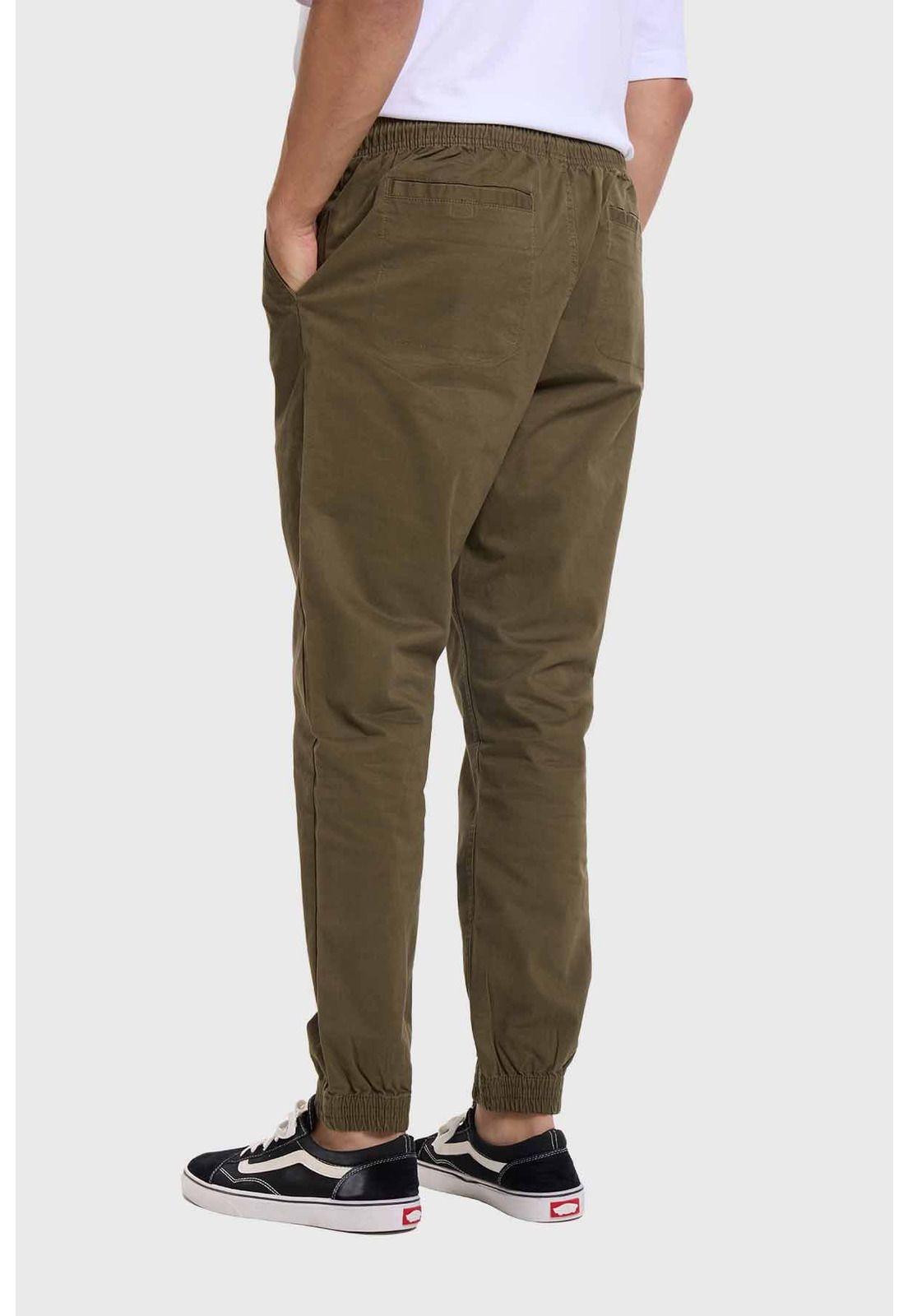 Pantalón Hombre Jogger Twill Verde-2