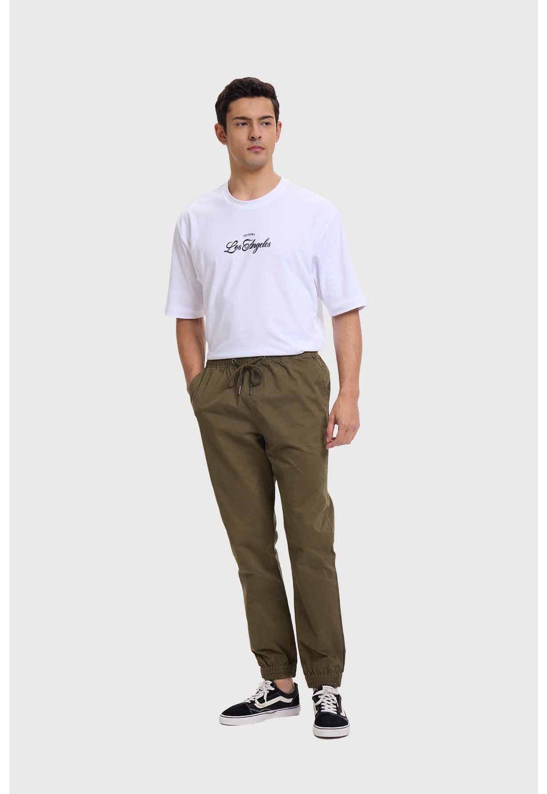 Pantalón Hombre Jogger Twill Verde-3