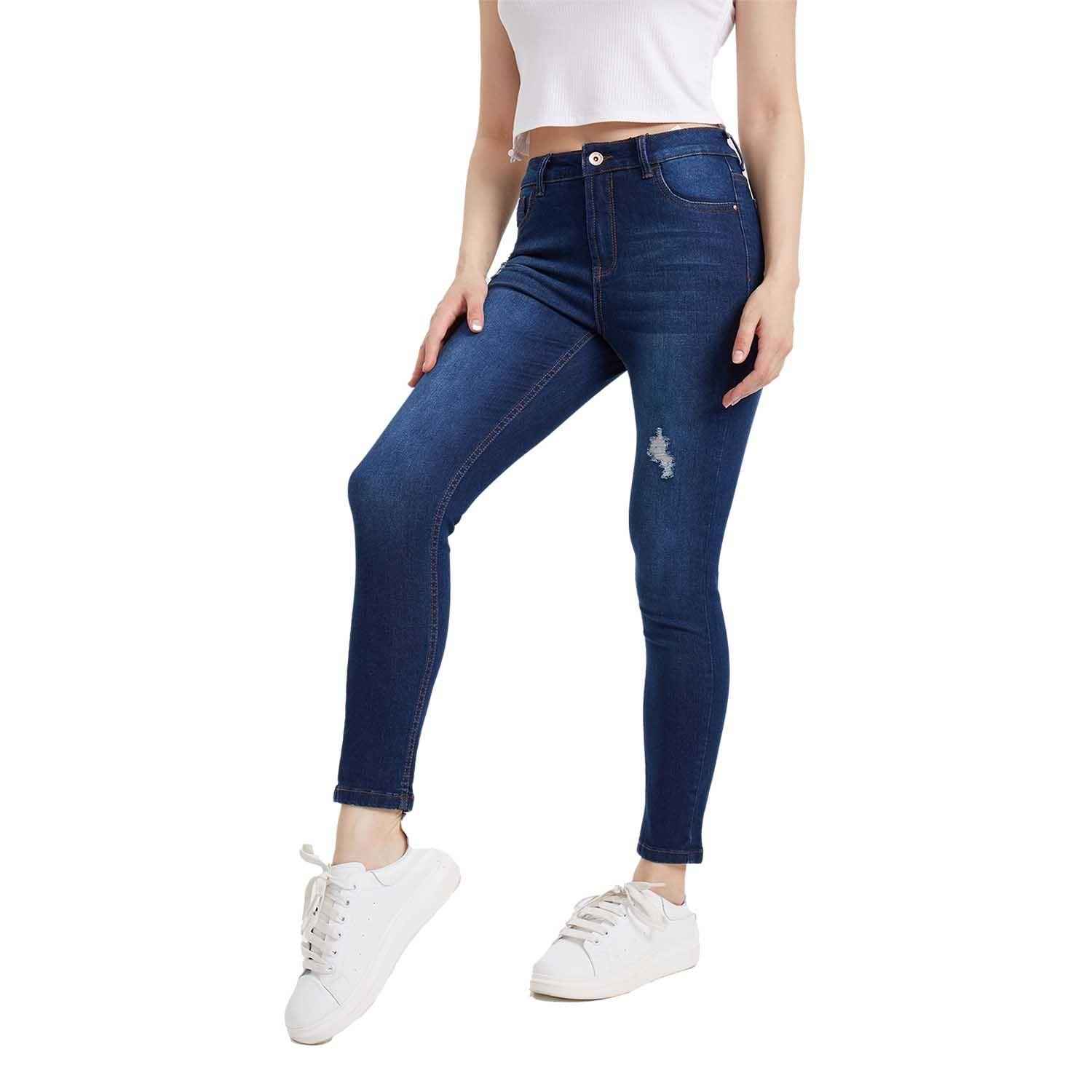 Jeans Mujer Super Skinny Lia Azul Oscuro-0