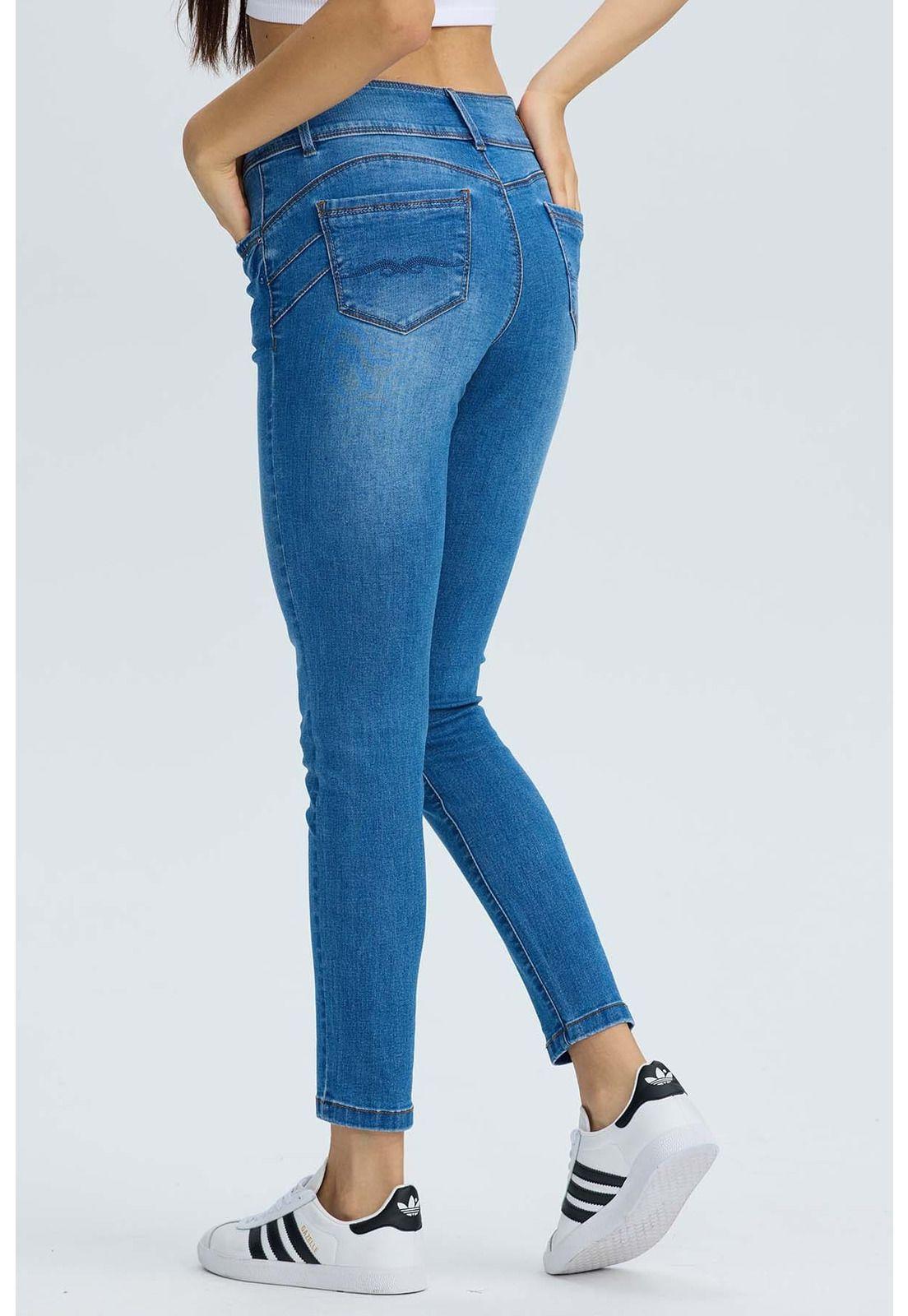 Jeans Mujer Skinny Kim Azul-3