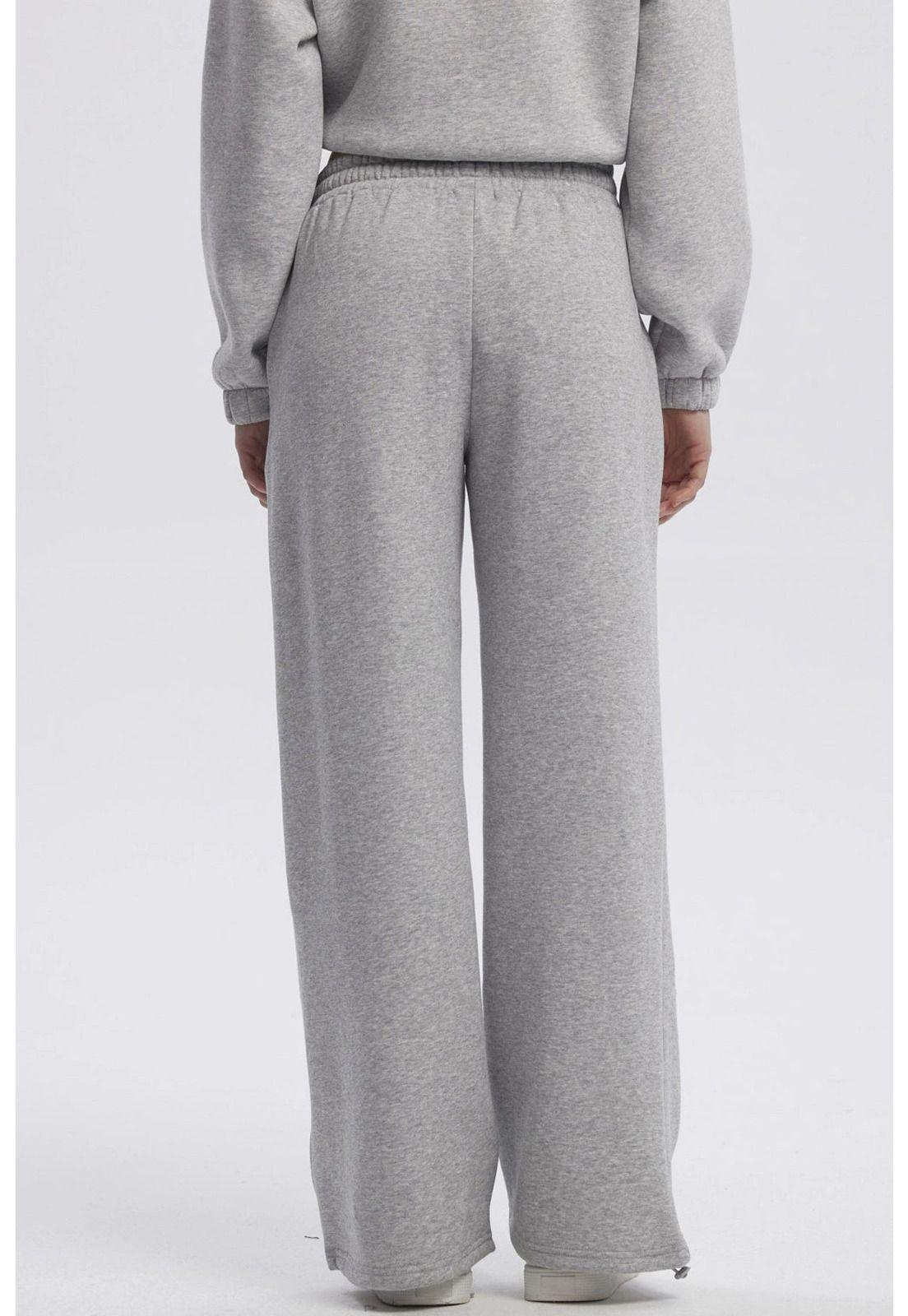 Pantalón Buzo Mujer Jogger Gris Melange - lV-2