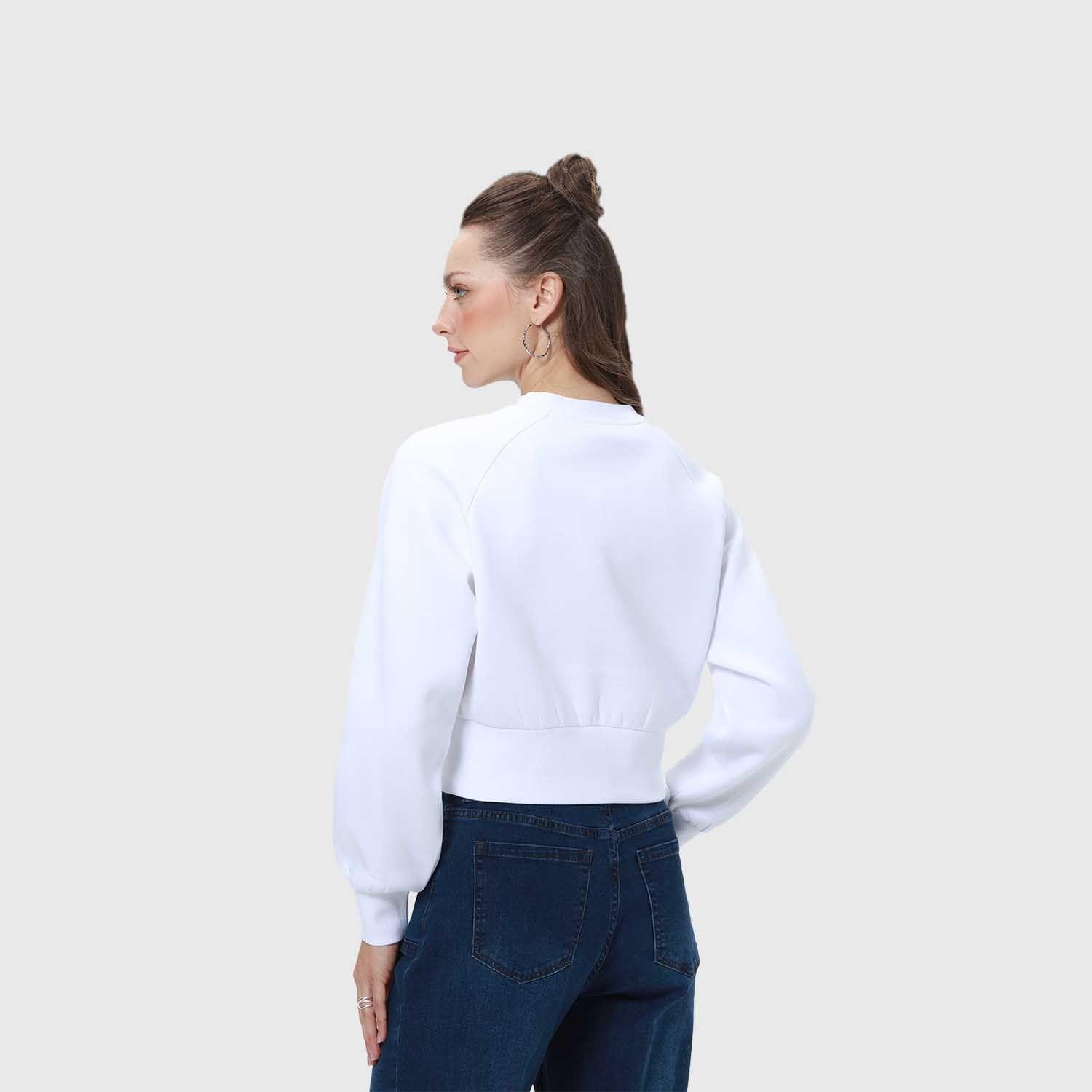 Polerón Mujer Pretina Ancha Blanco Fashion's Park-2