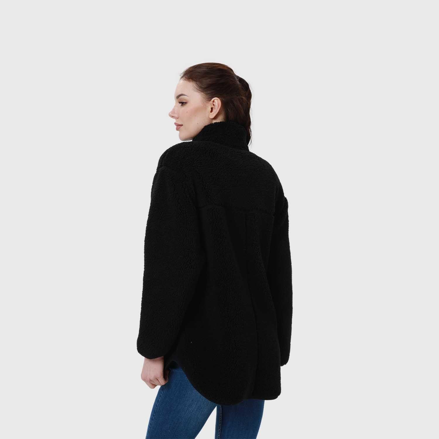 Polar Mujer Tipo Chaqueta Bolsillo Negro-4