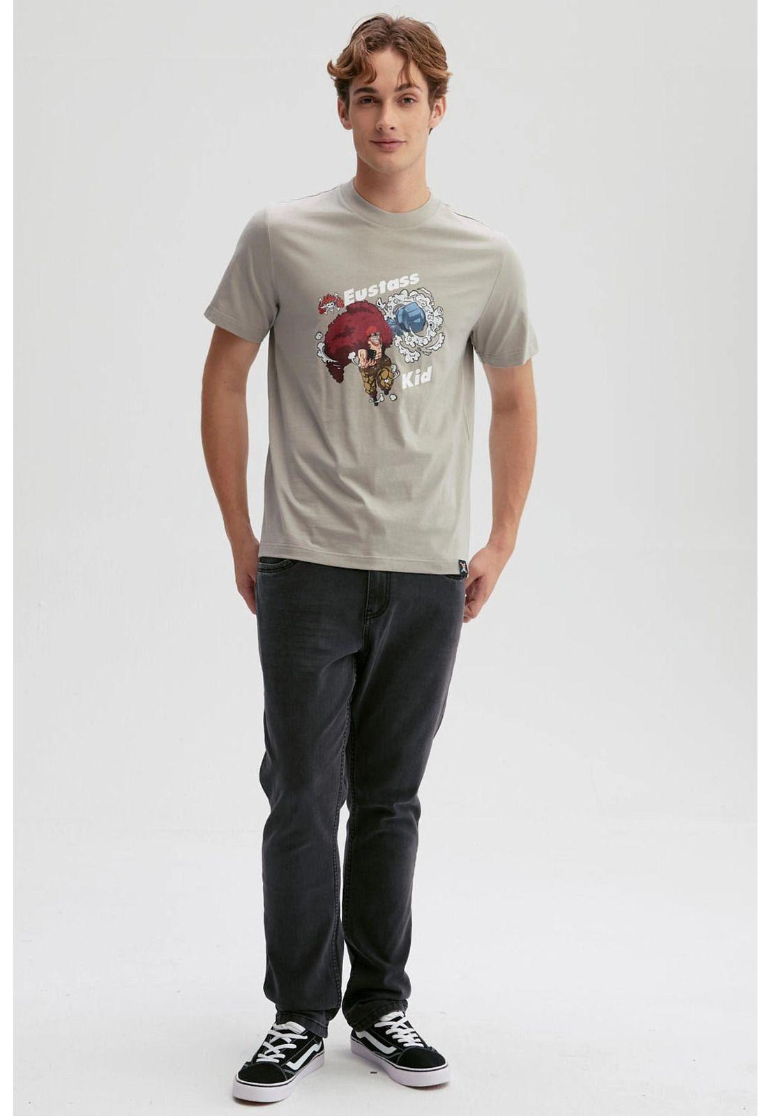 Polera Hombre One Piece Gris-3